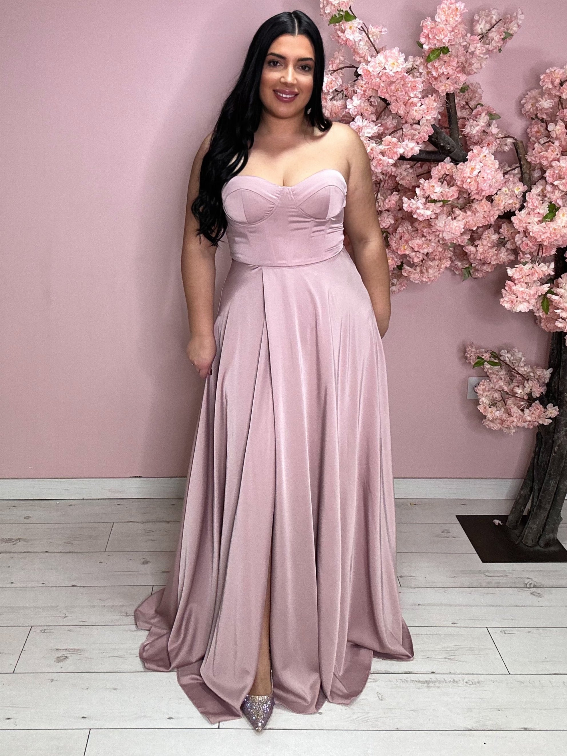 Robe de soirée 8965 vieux rose