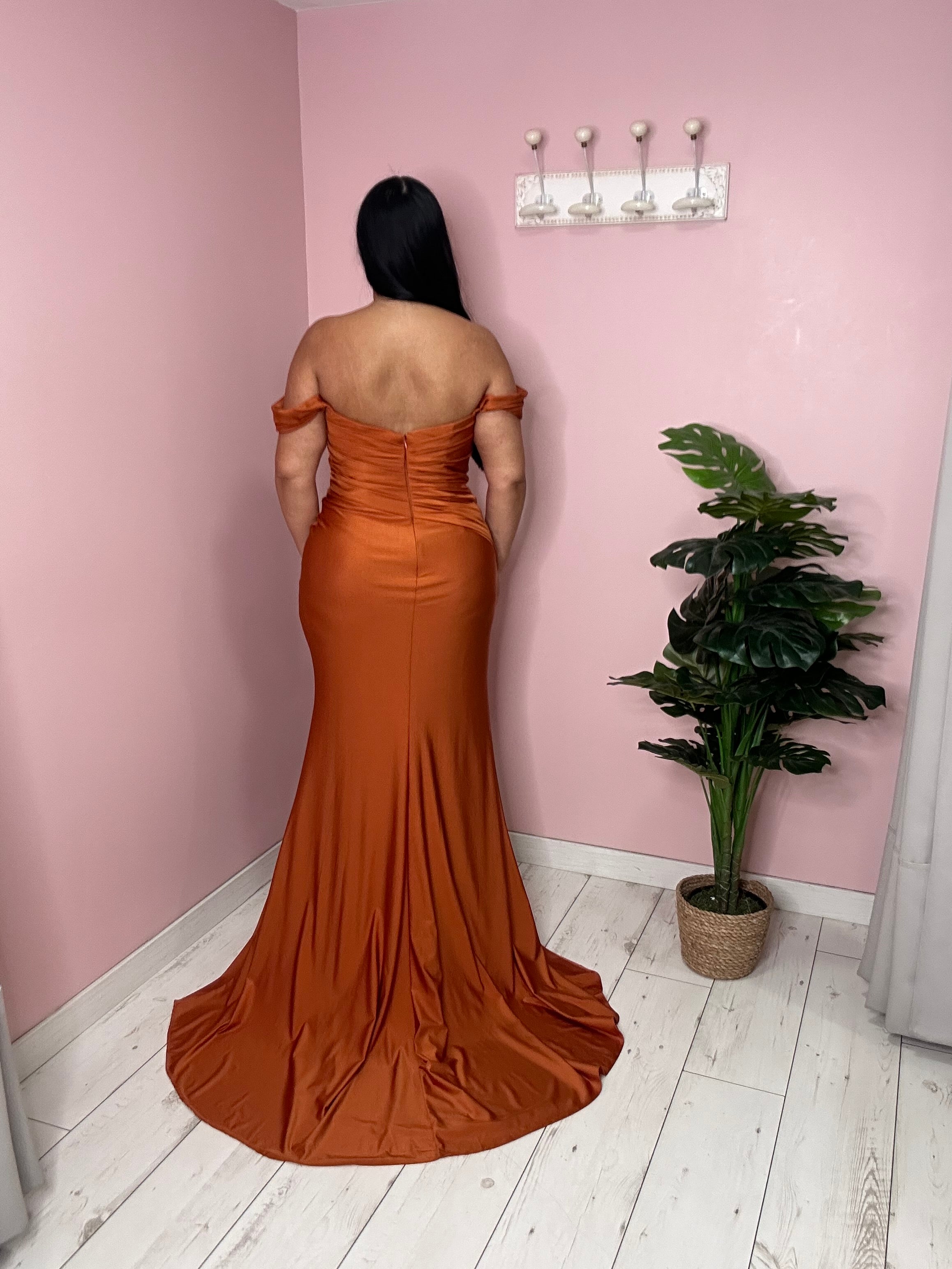 Robe de soirée 8085 orange