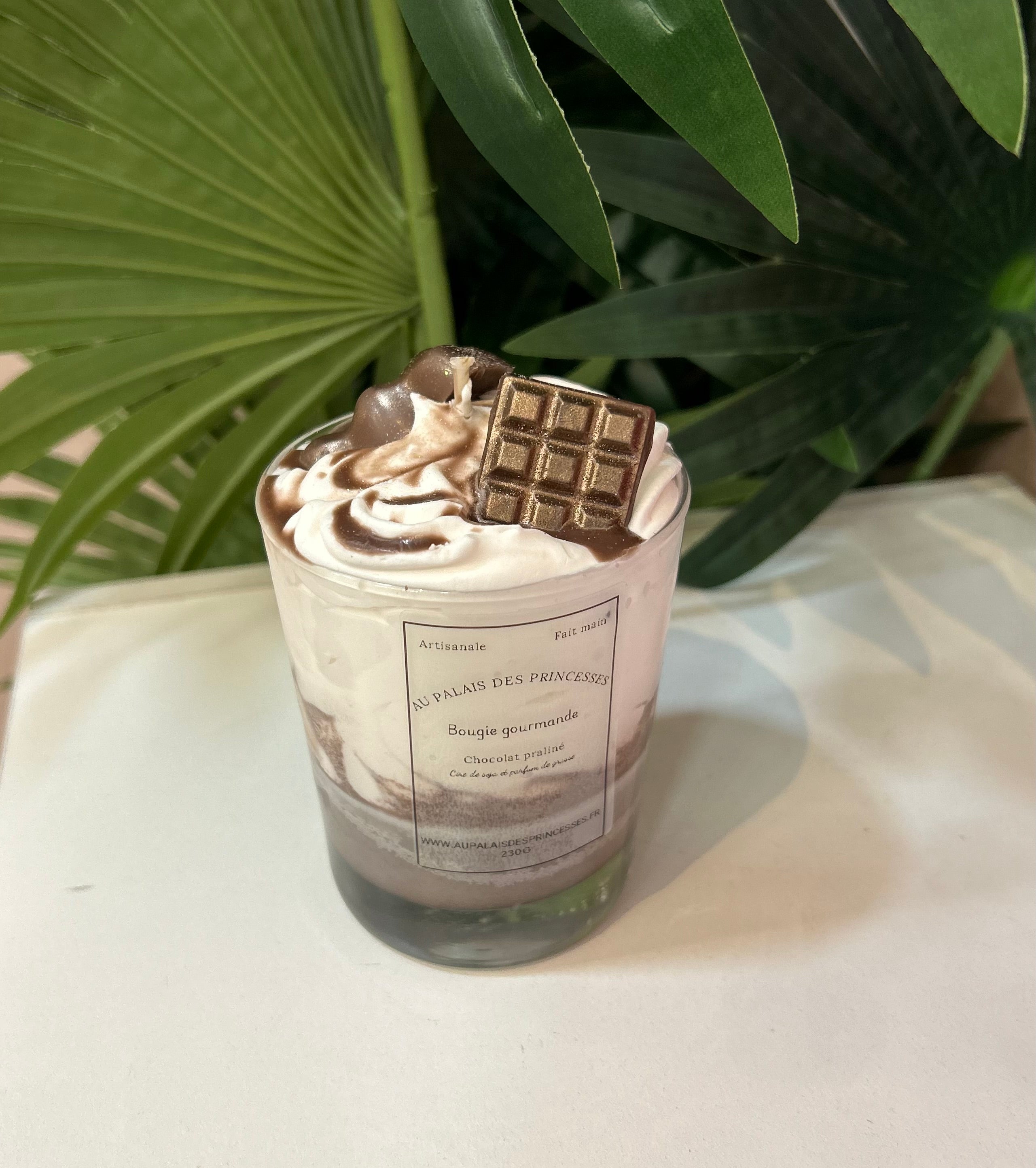 BOUGIE TROMPE L'OEIL CHANTILLY CHOCOLAT PRALINE