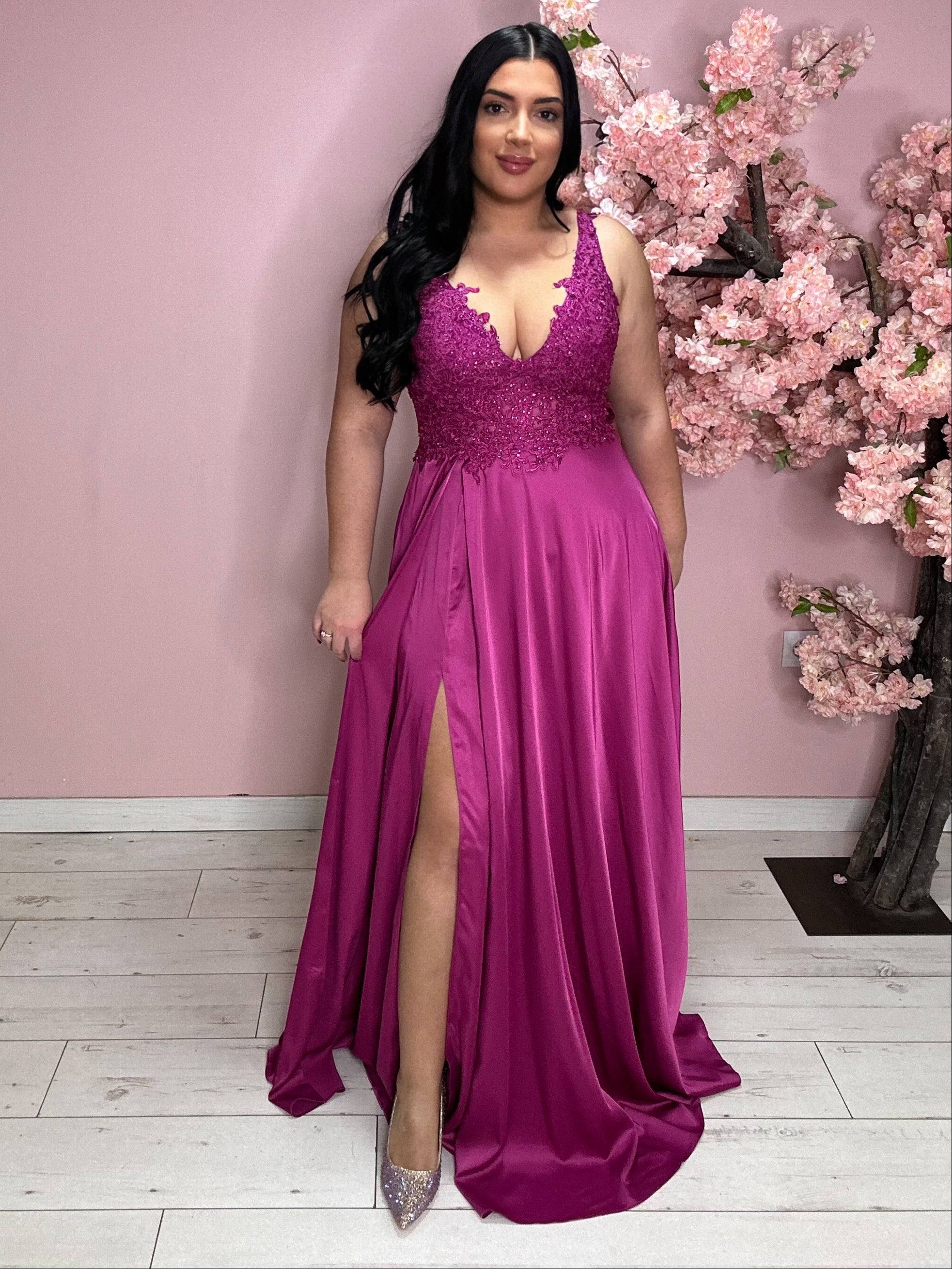 Robe de soirée 9388 magenta