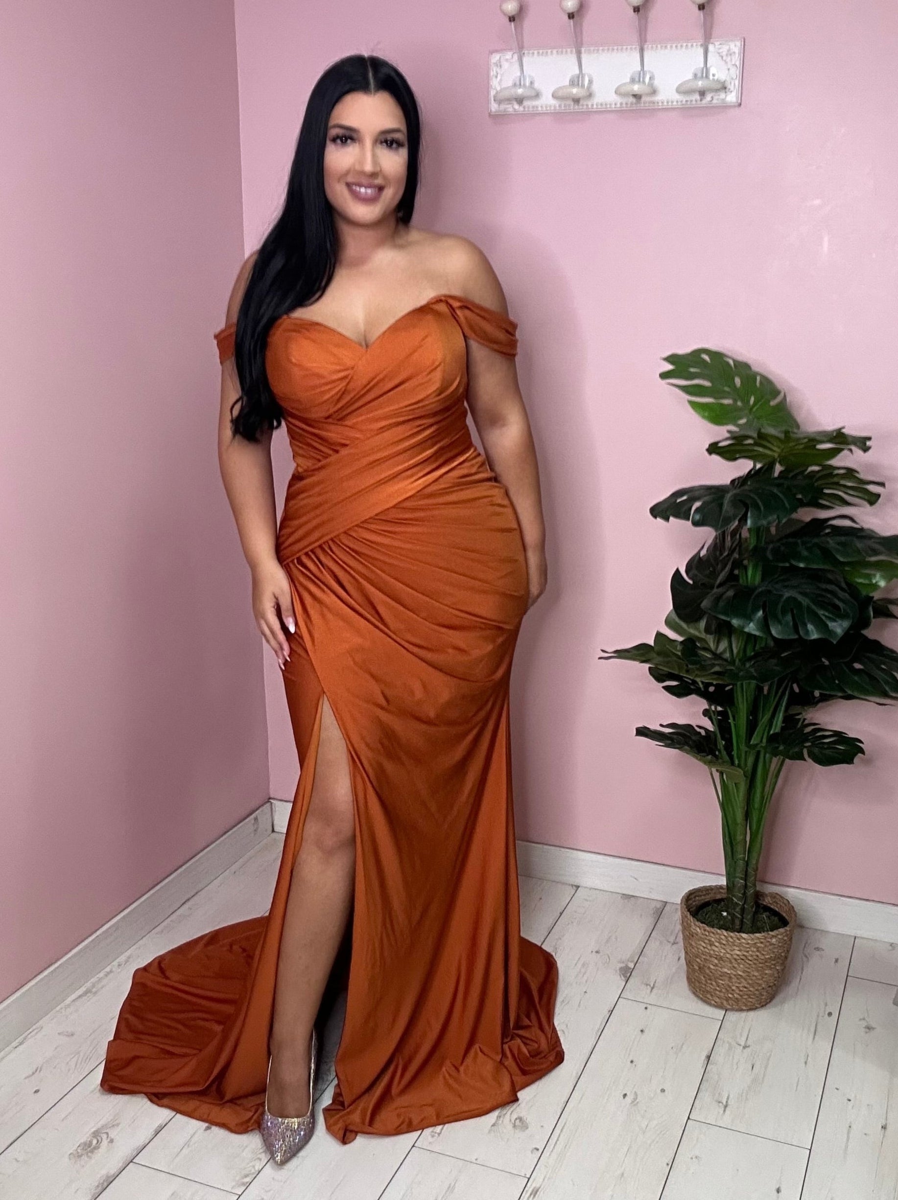 Robe de soirée 8085 orange