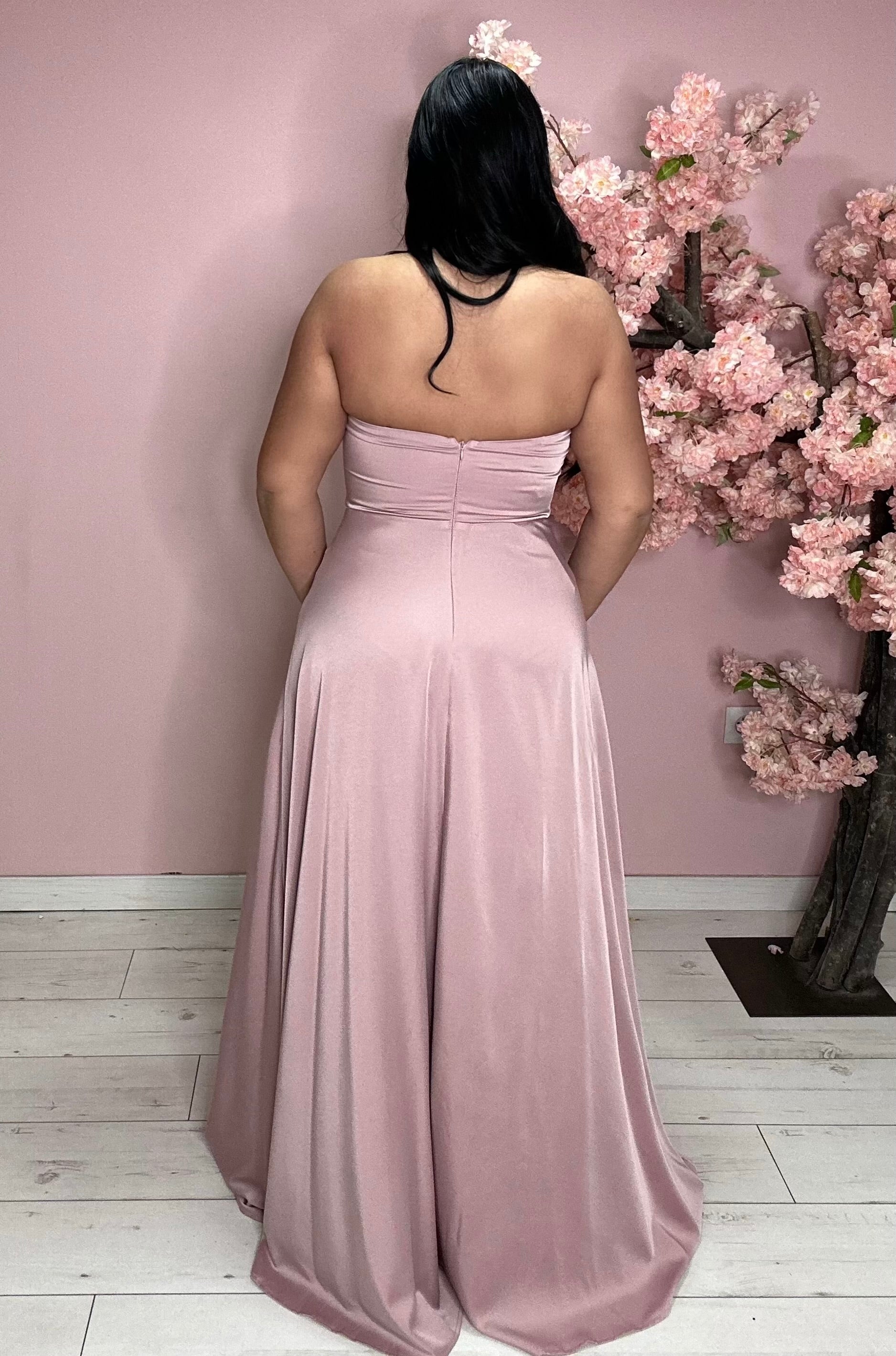 Robe de soirée 8965 vieux rose