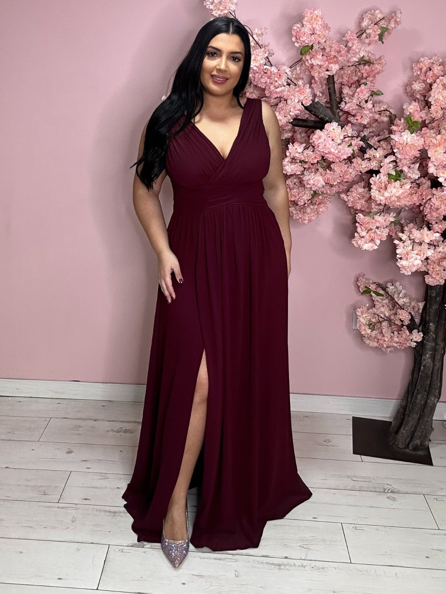 Robe de soirée 8827 burgundy