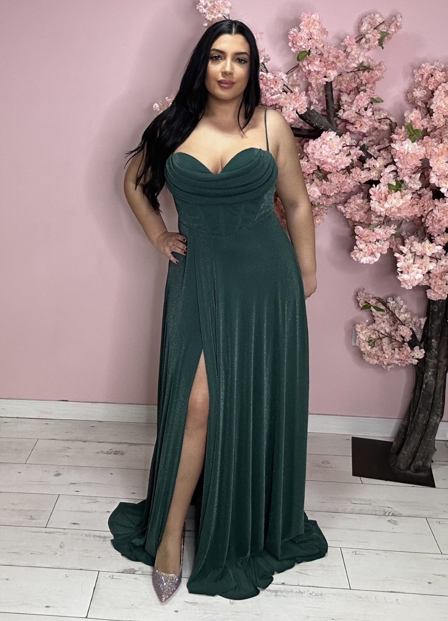 Robe de soirée 8997 vert foncé