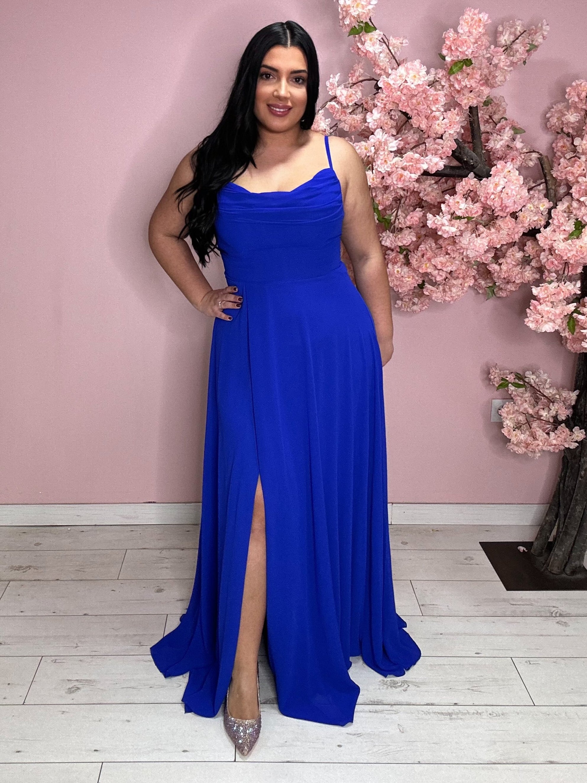 Robe de soirée 8998 bleu roi