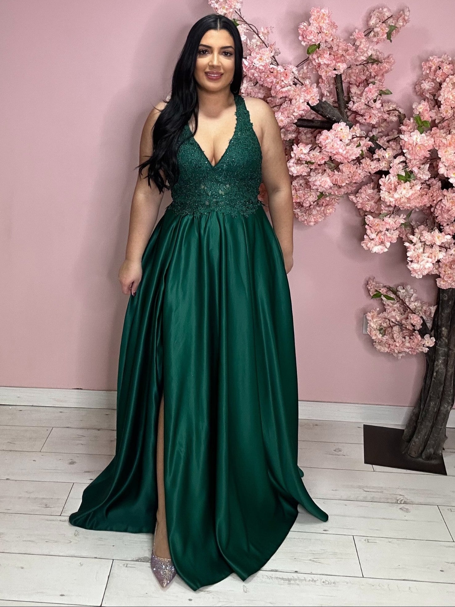 Robe de soirée 9265 vert foncé