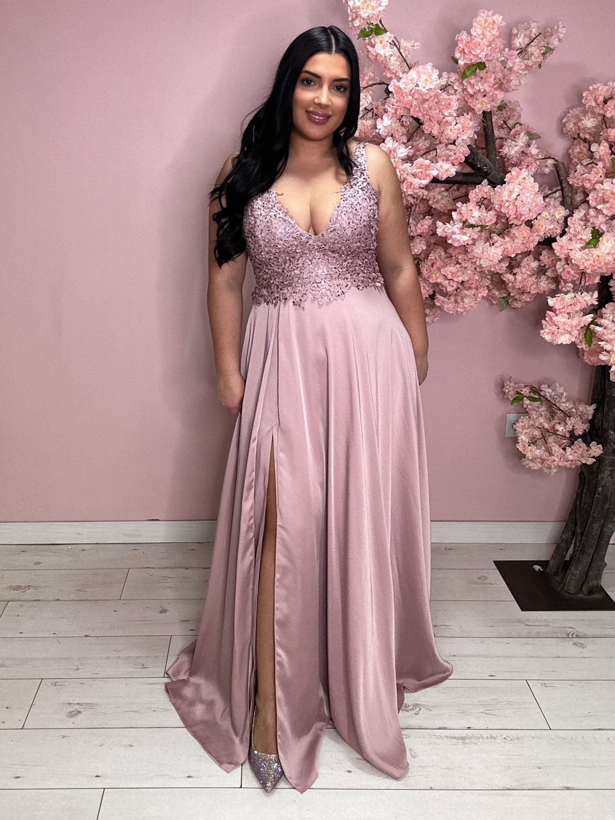 Robe de soirée 9388 vieux rose