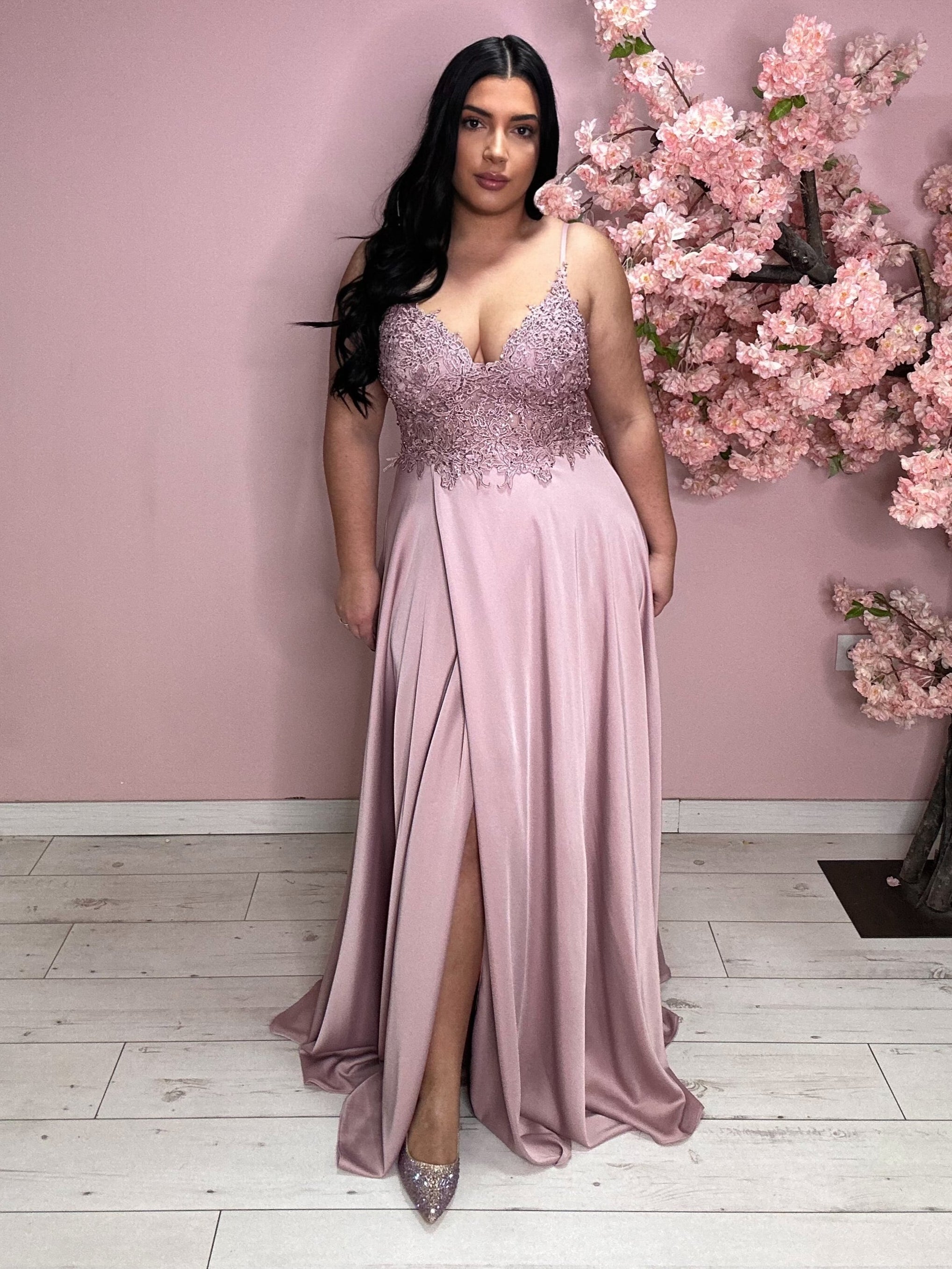 Robe de soirée 9387 vieux rose