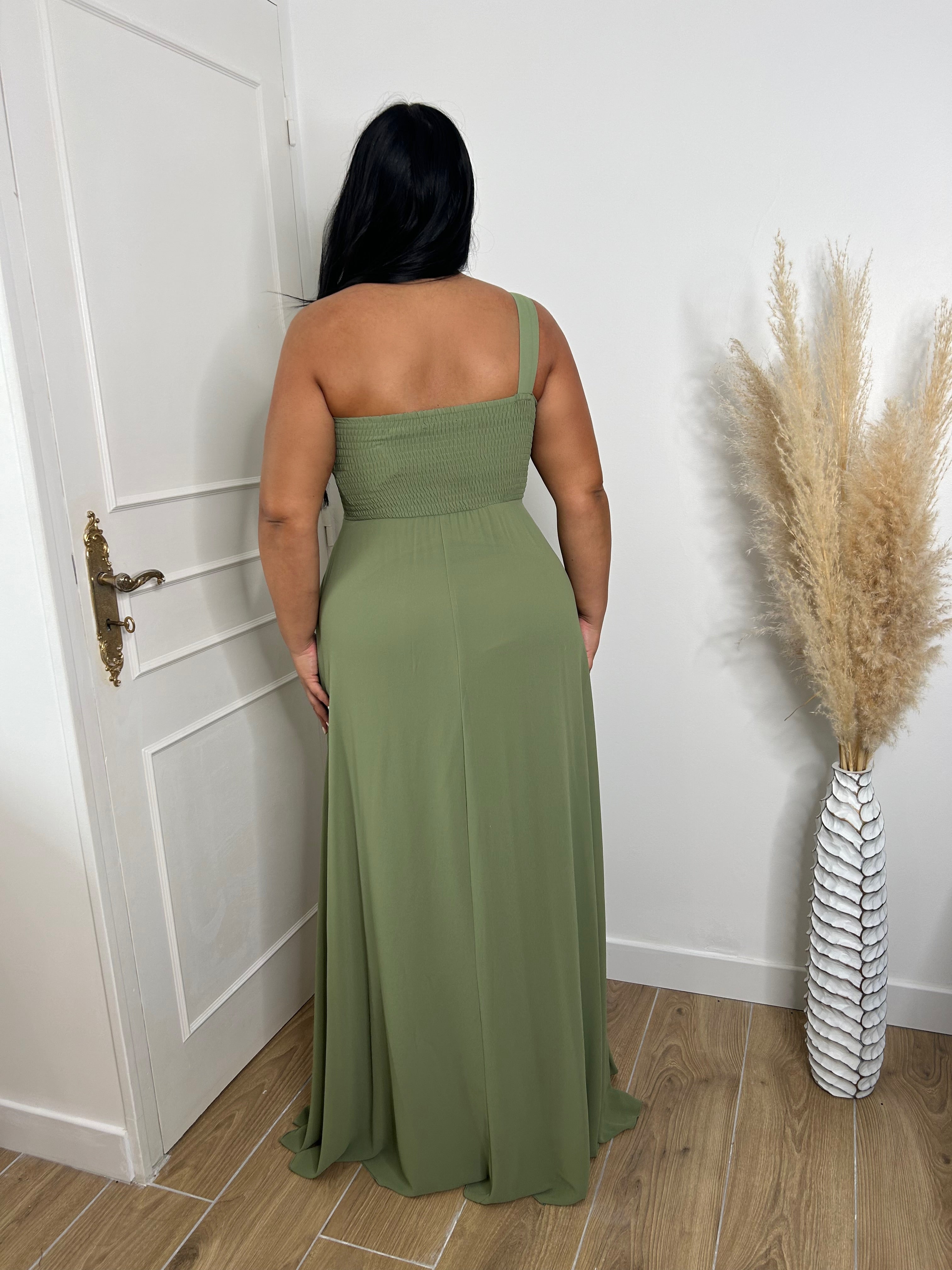 Robe de soirée 8962 kaki