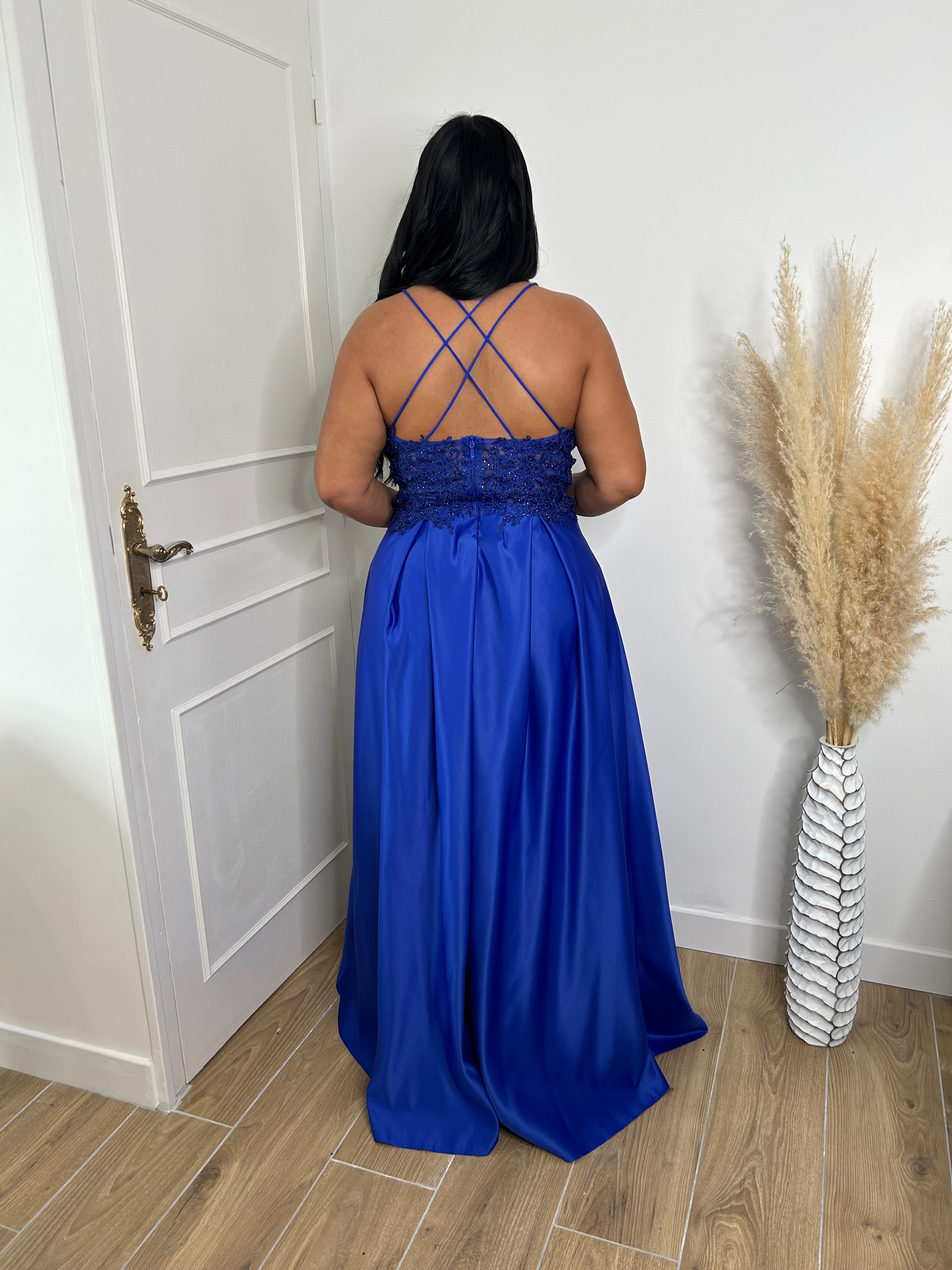 Robe de soirée 9372 bleu roi