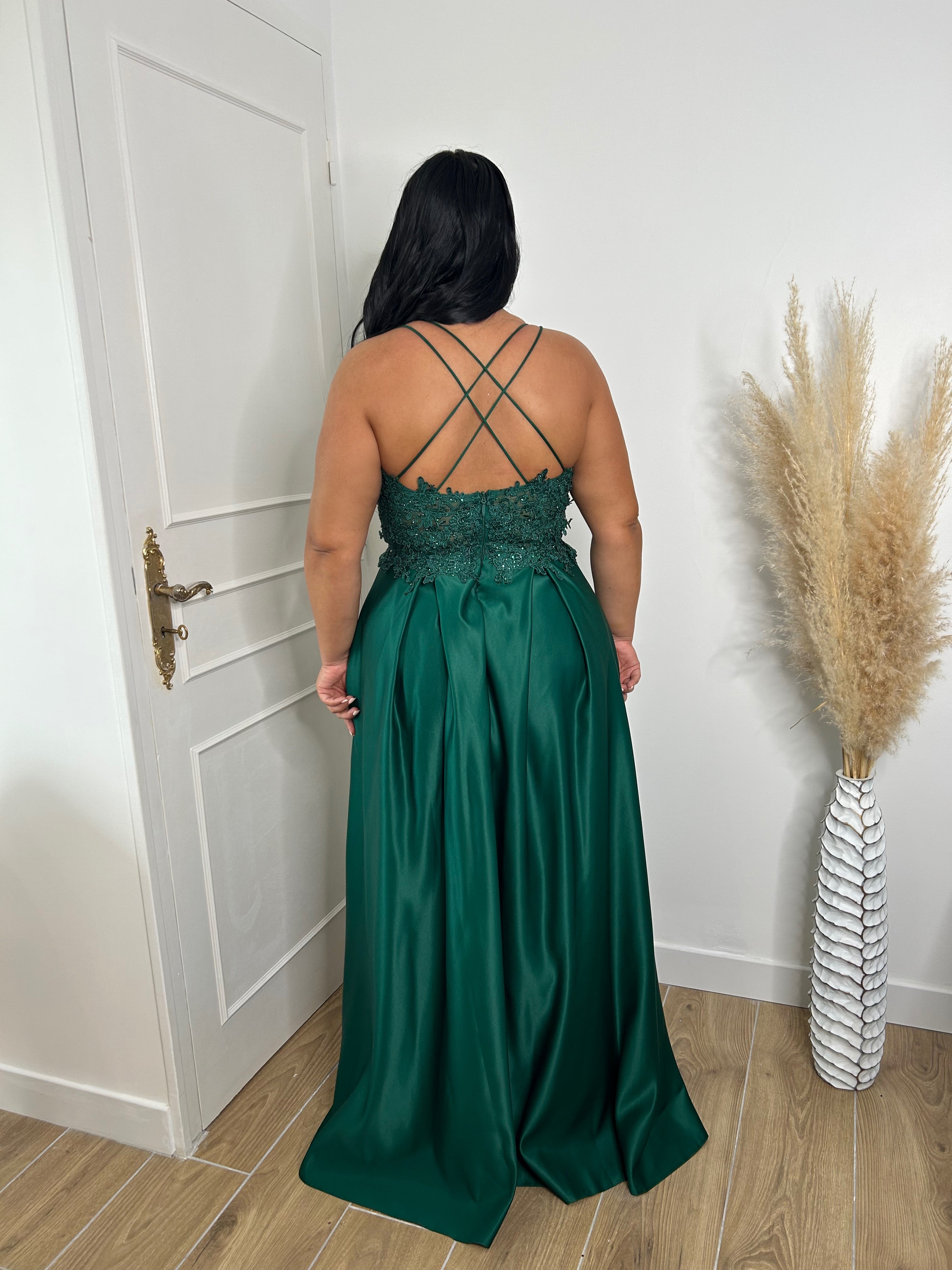 Robe de soirée 9372 vert foncé