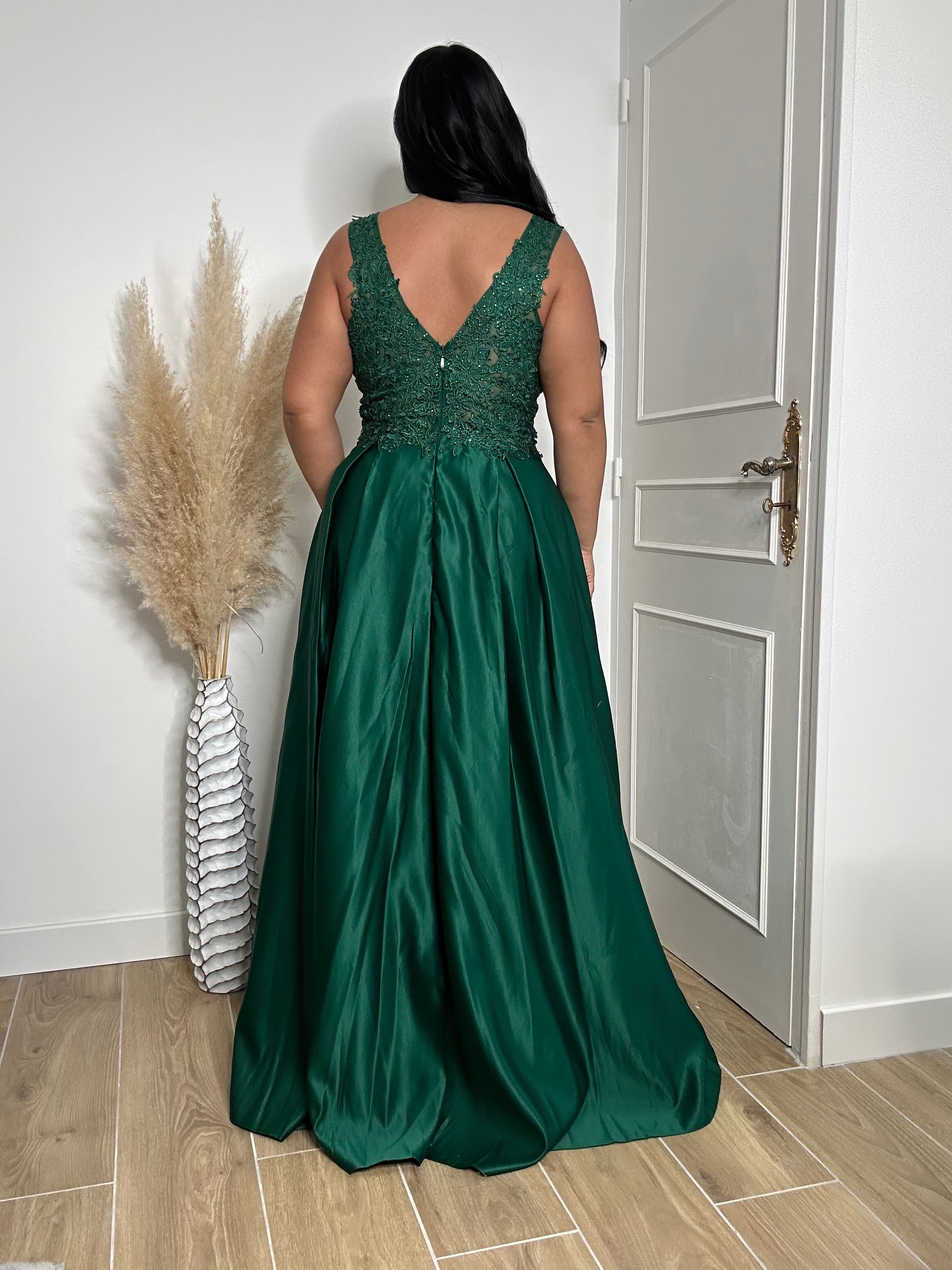 Robe de soirée 9257 vert foncé
