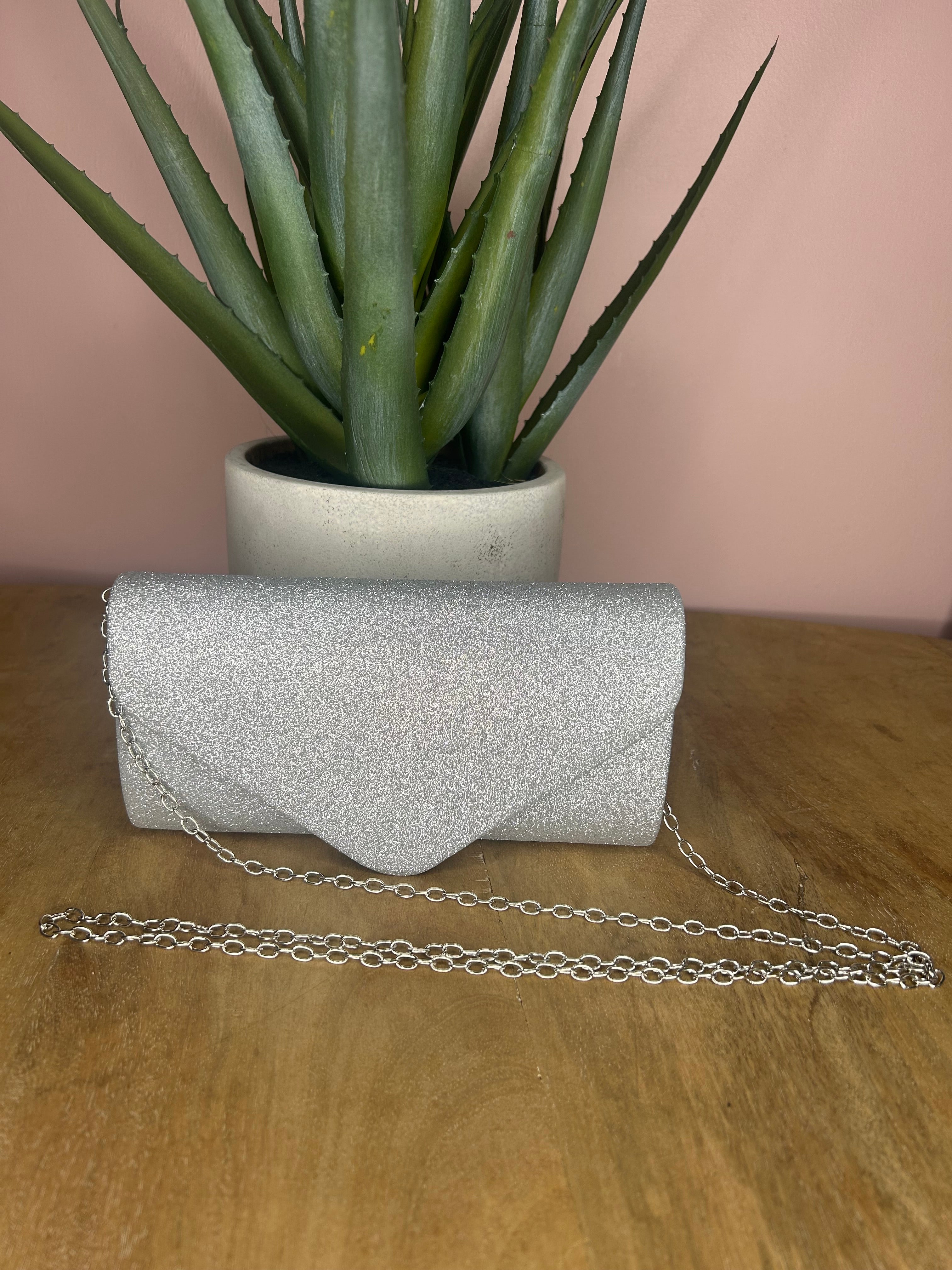 Pochette soirée argent