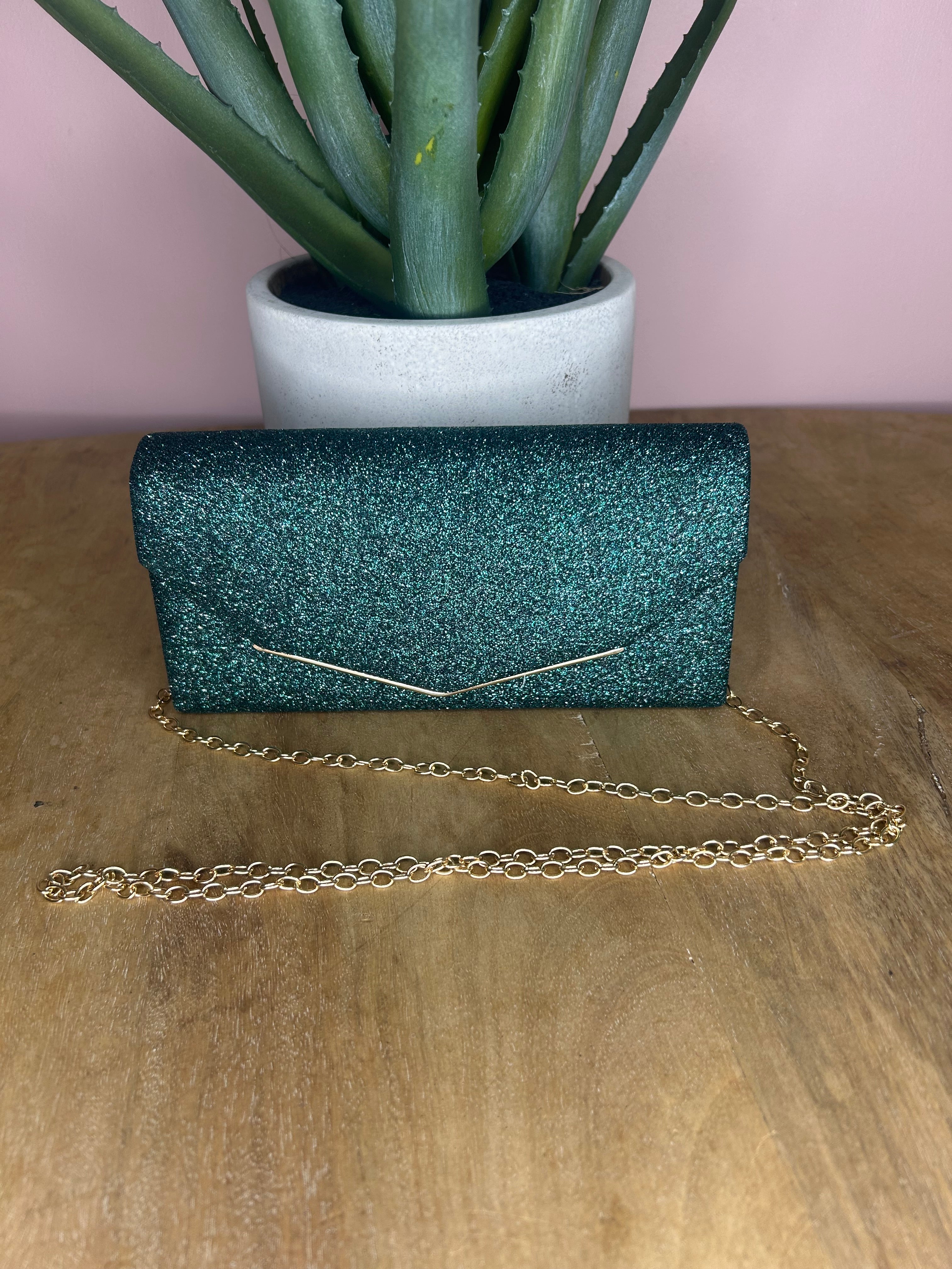 Pochette soirée vert