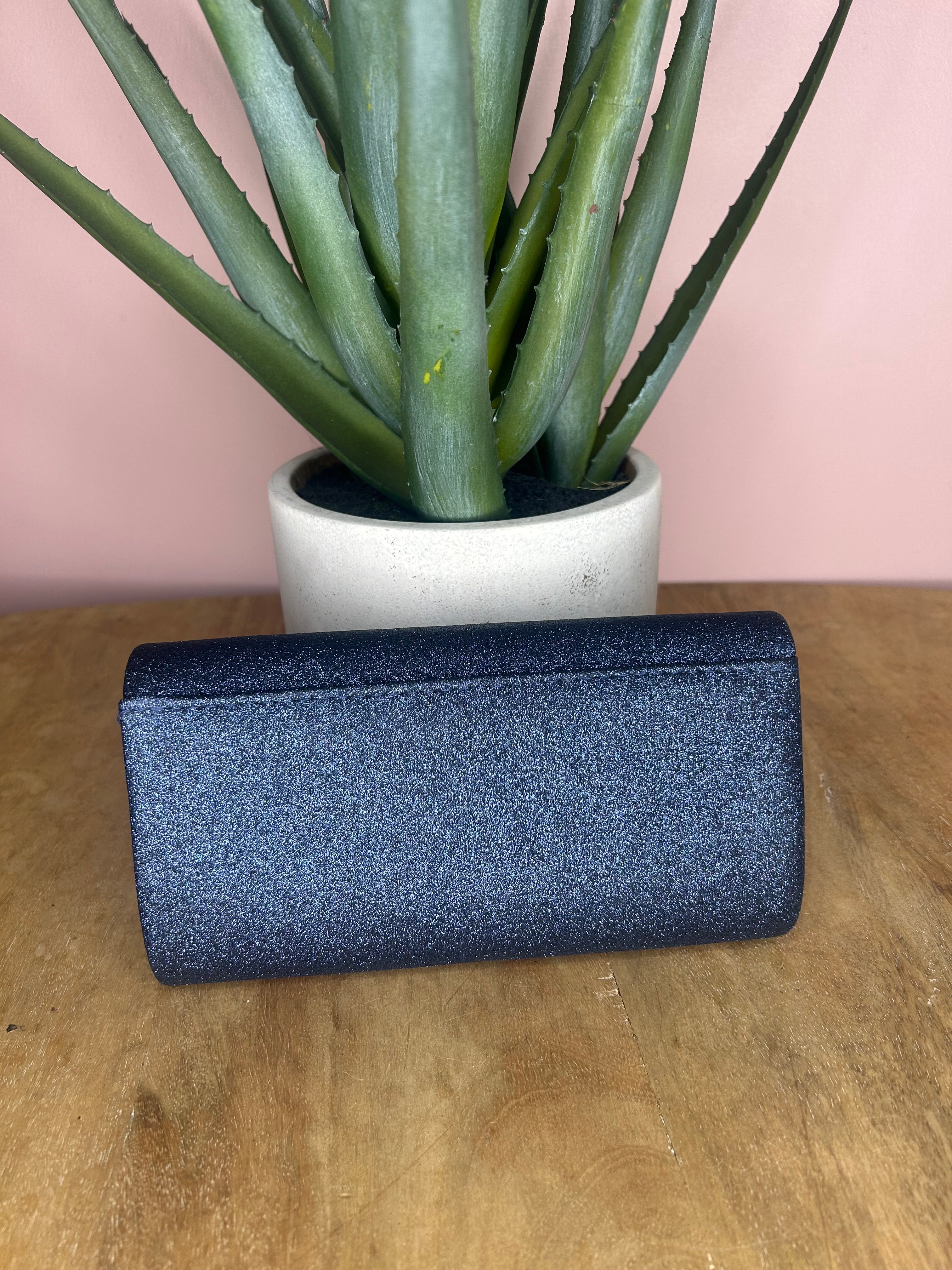 Pochette soirée bleu marine