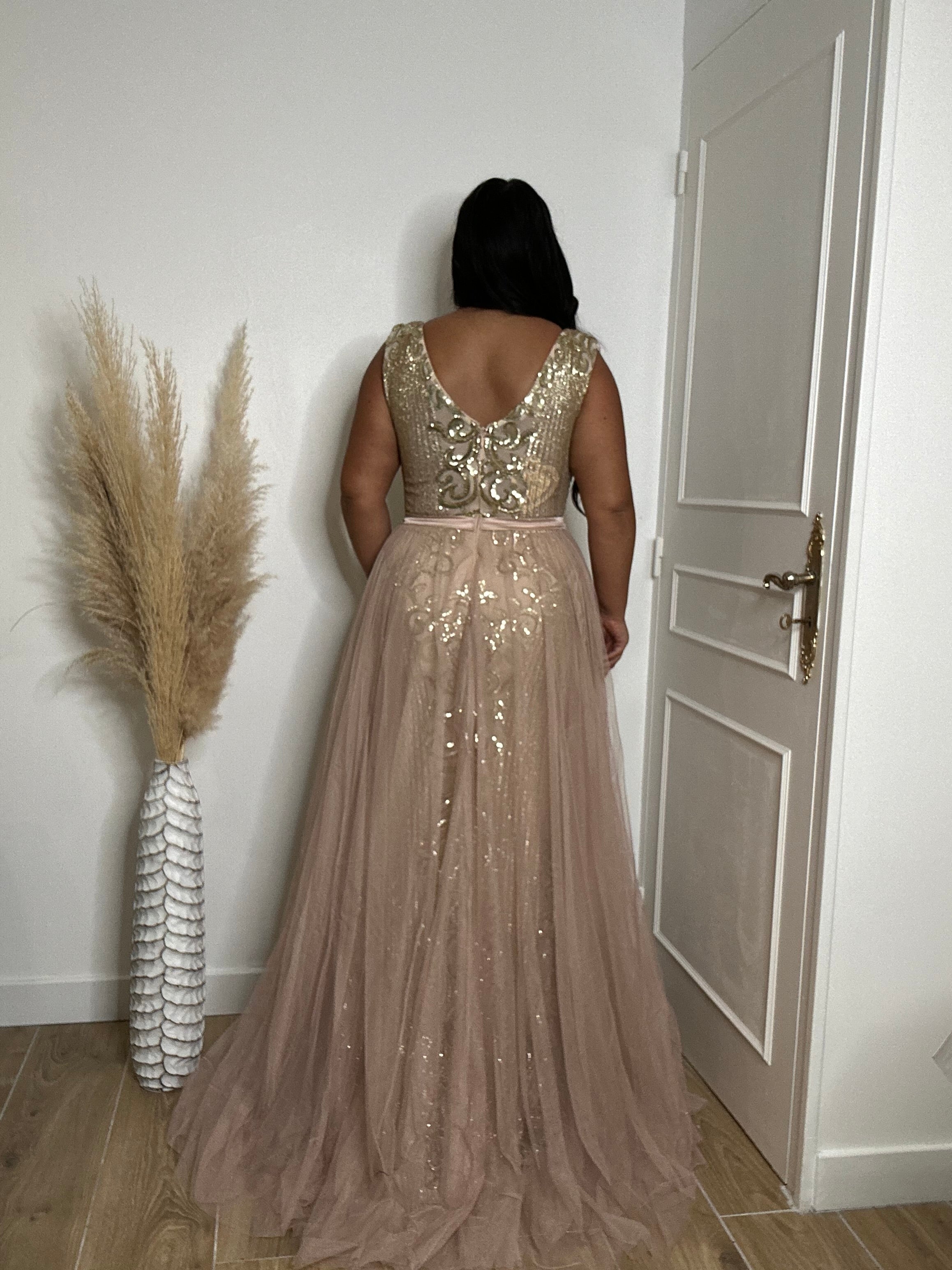 Robe de soirée 21135 or