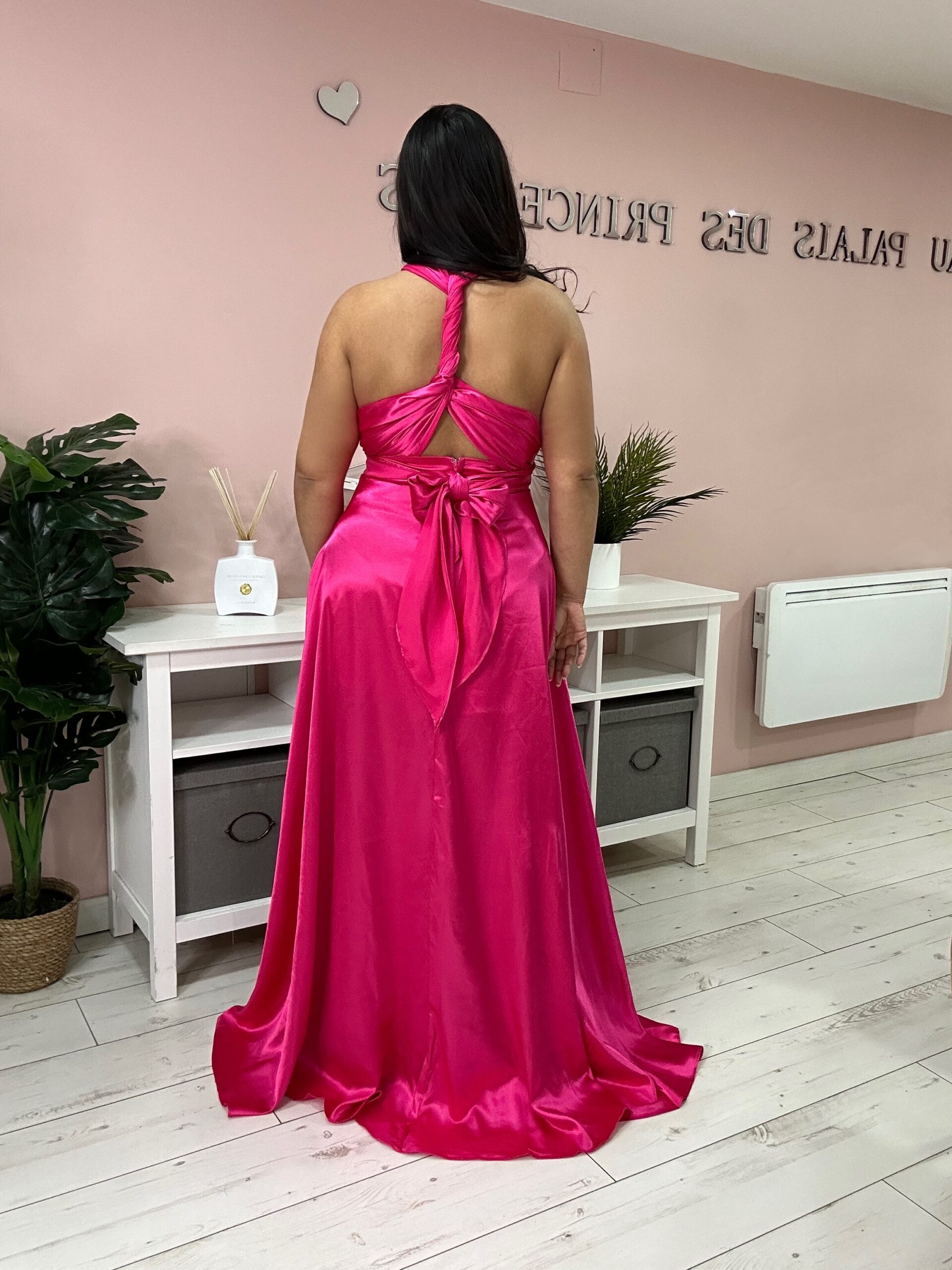 Robe de soirée 2358 fushia muti-posititions