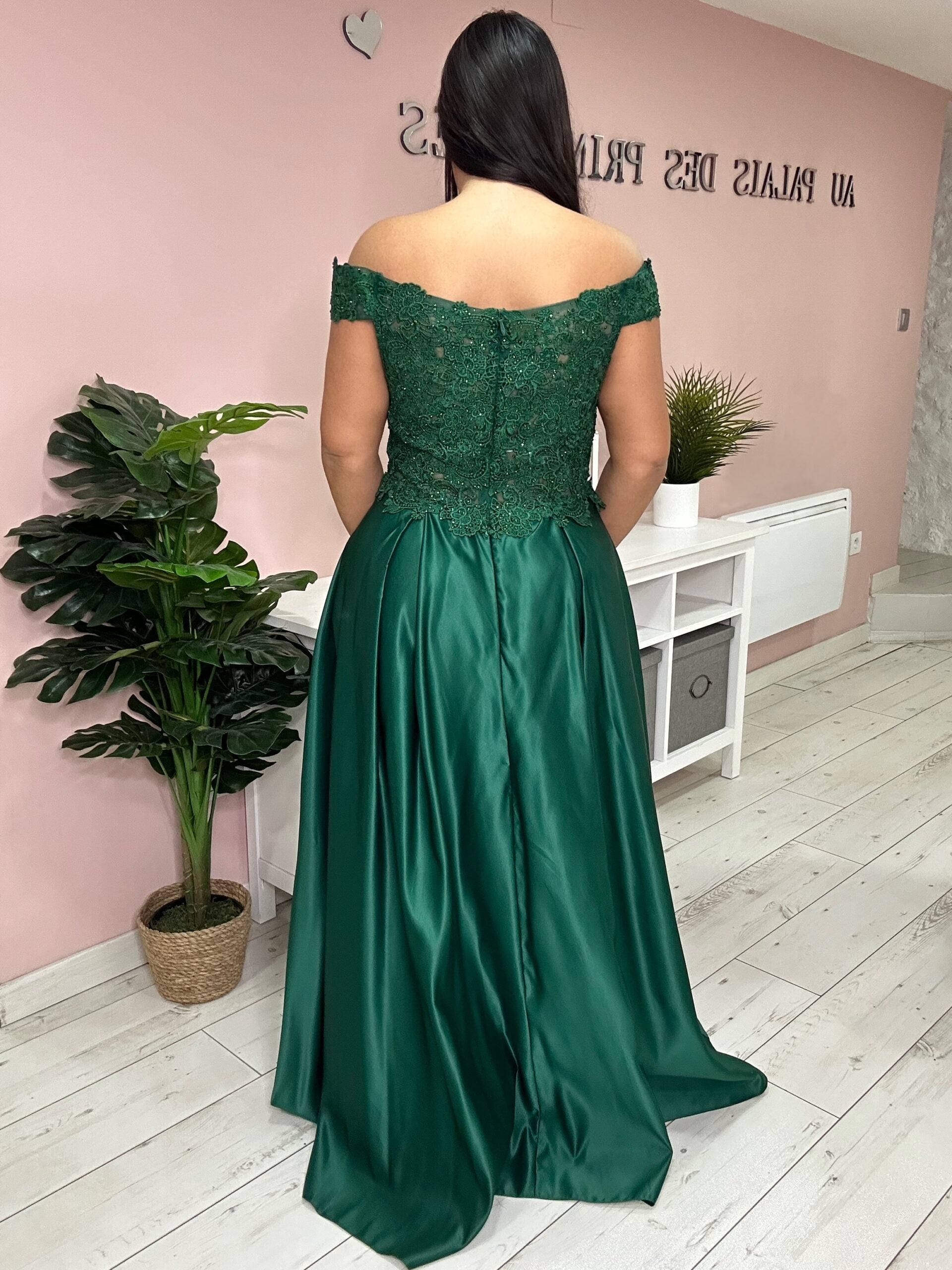 Robe de soirée 9259 vert foncé