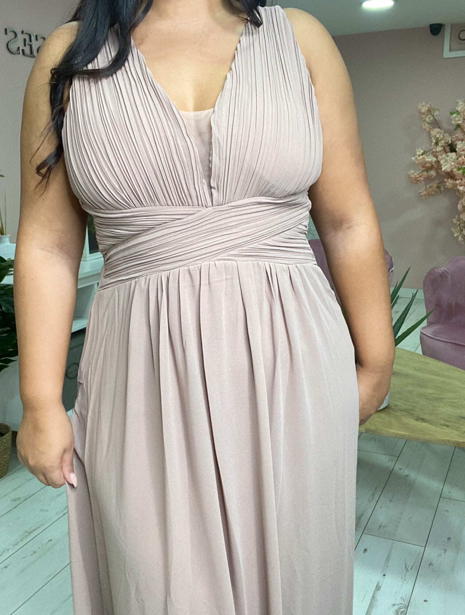Robe de soirée 8111 beige