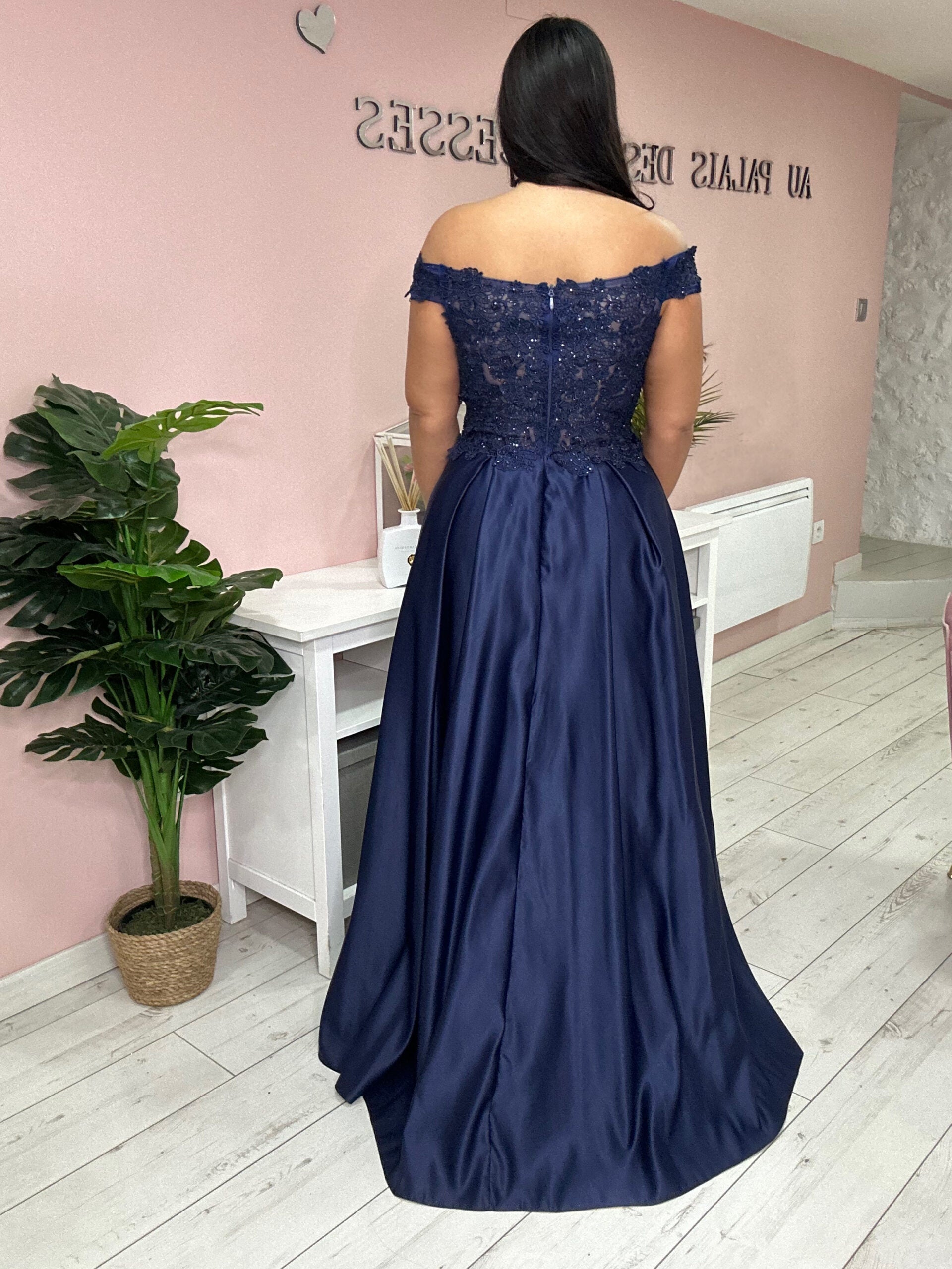 Robe de soirée 9259 bleu marine