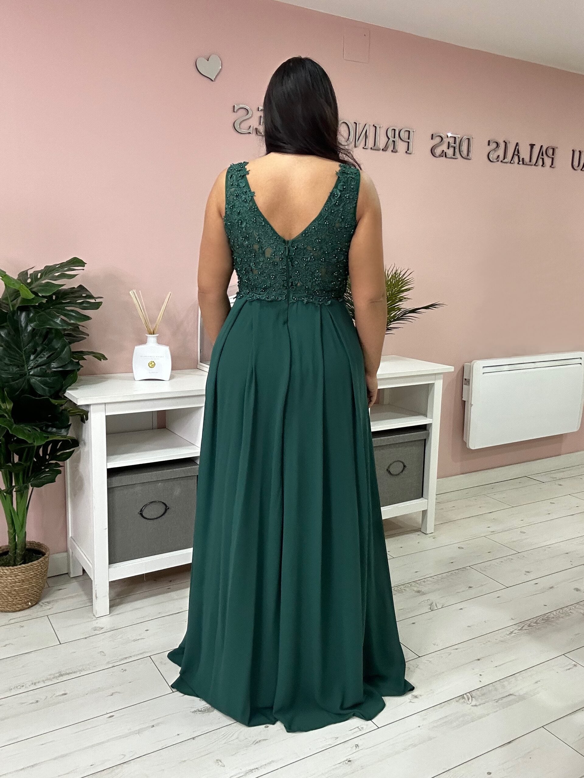 Robe de soirée 9306 vert foncé