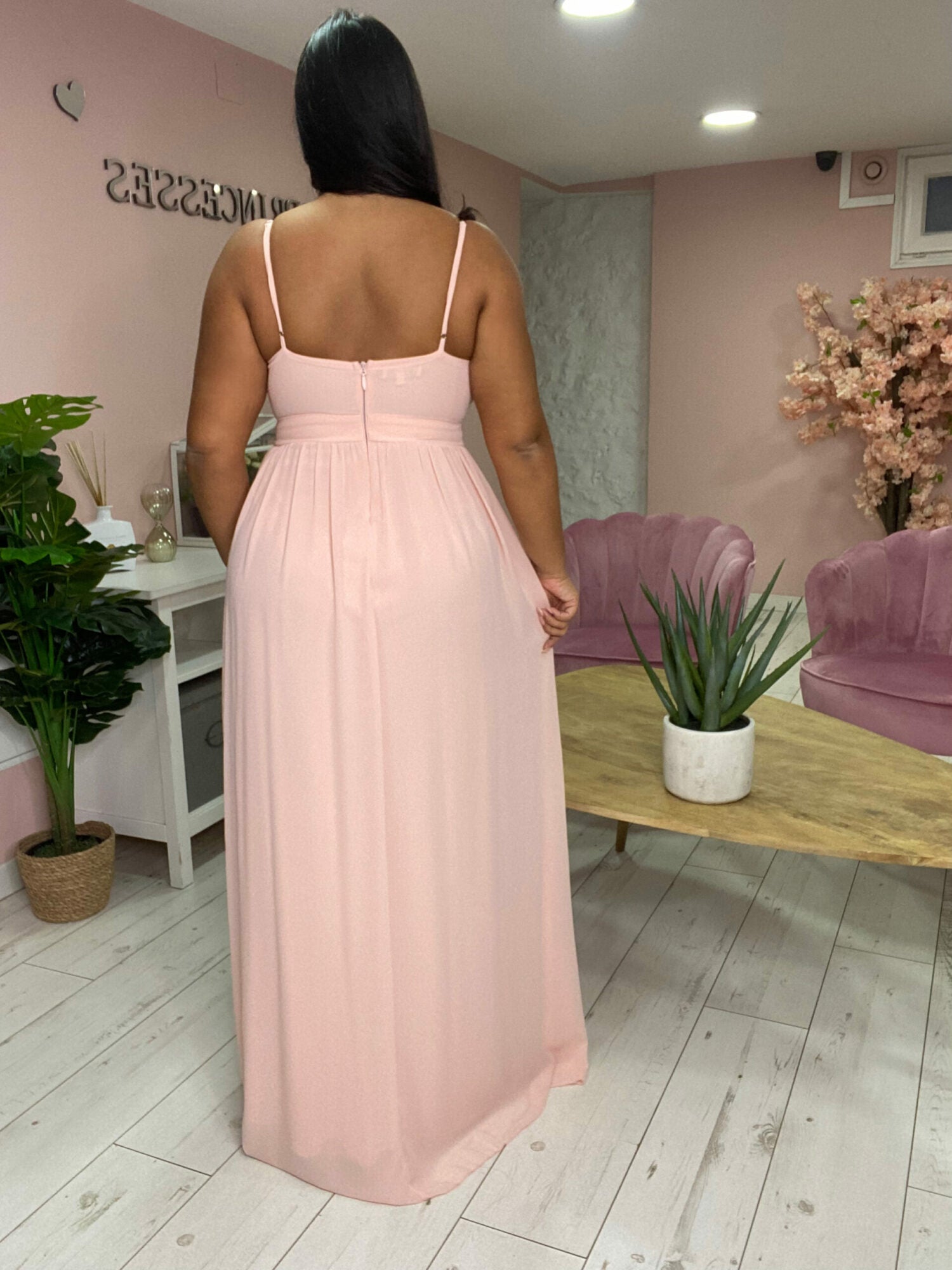 Robe de soirée 8866 rose poudré