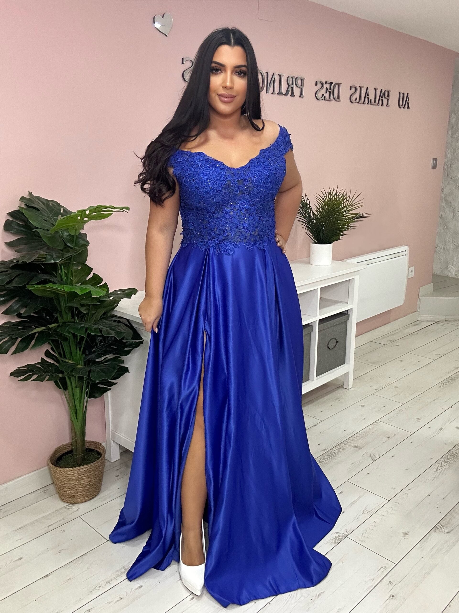 Robe de soirée 9259 bleu roi