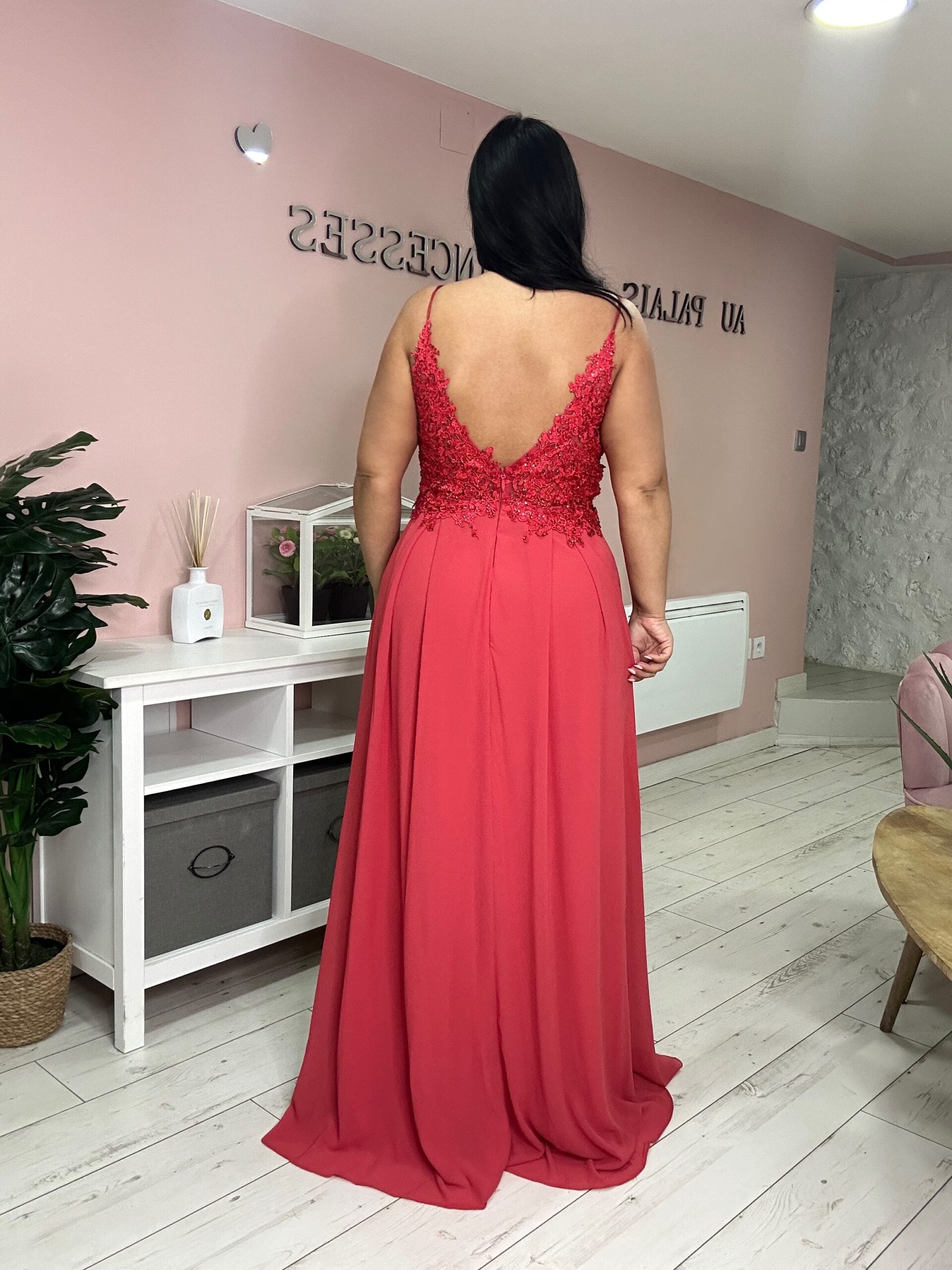 Robe de soirée 9330 corail