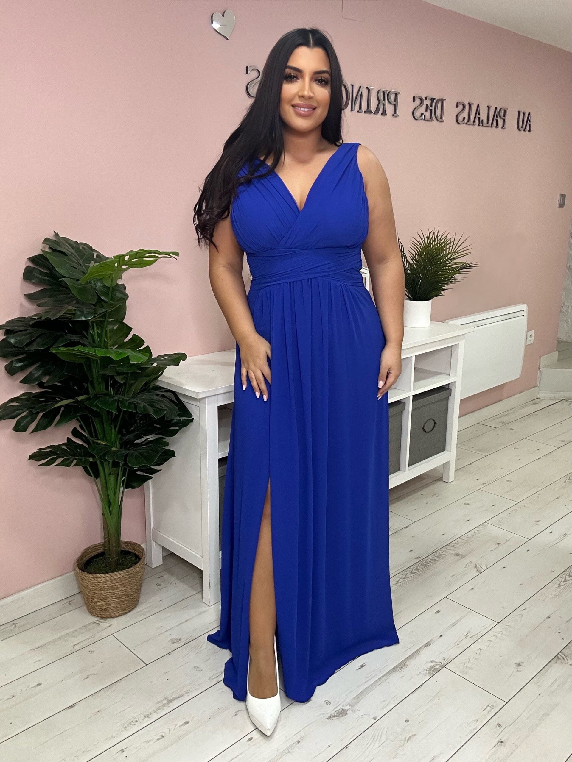 Robe de soirée 8827 bleu roi