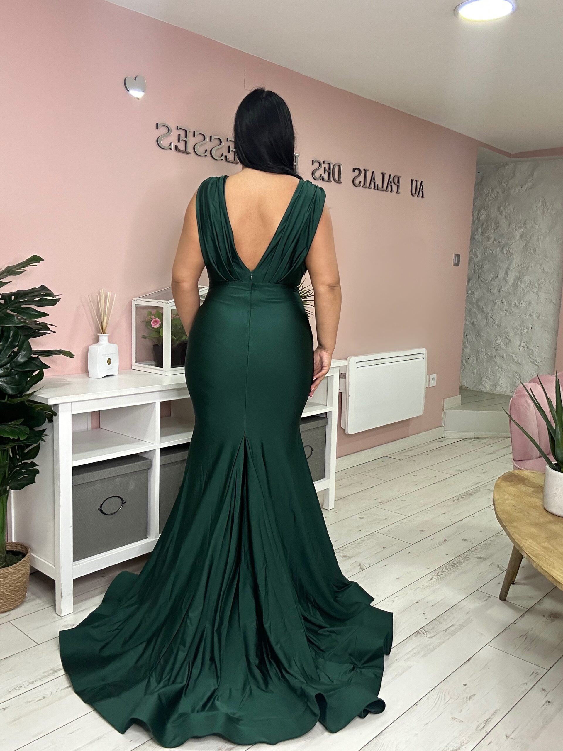 Robe de soirée 819005 vert foncé