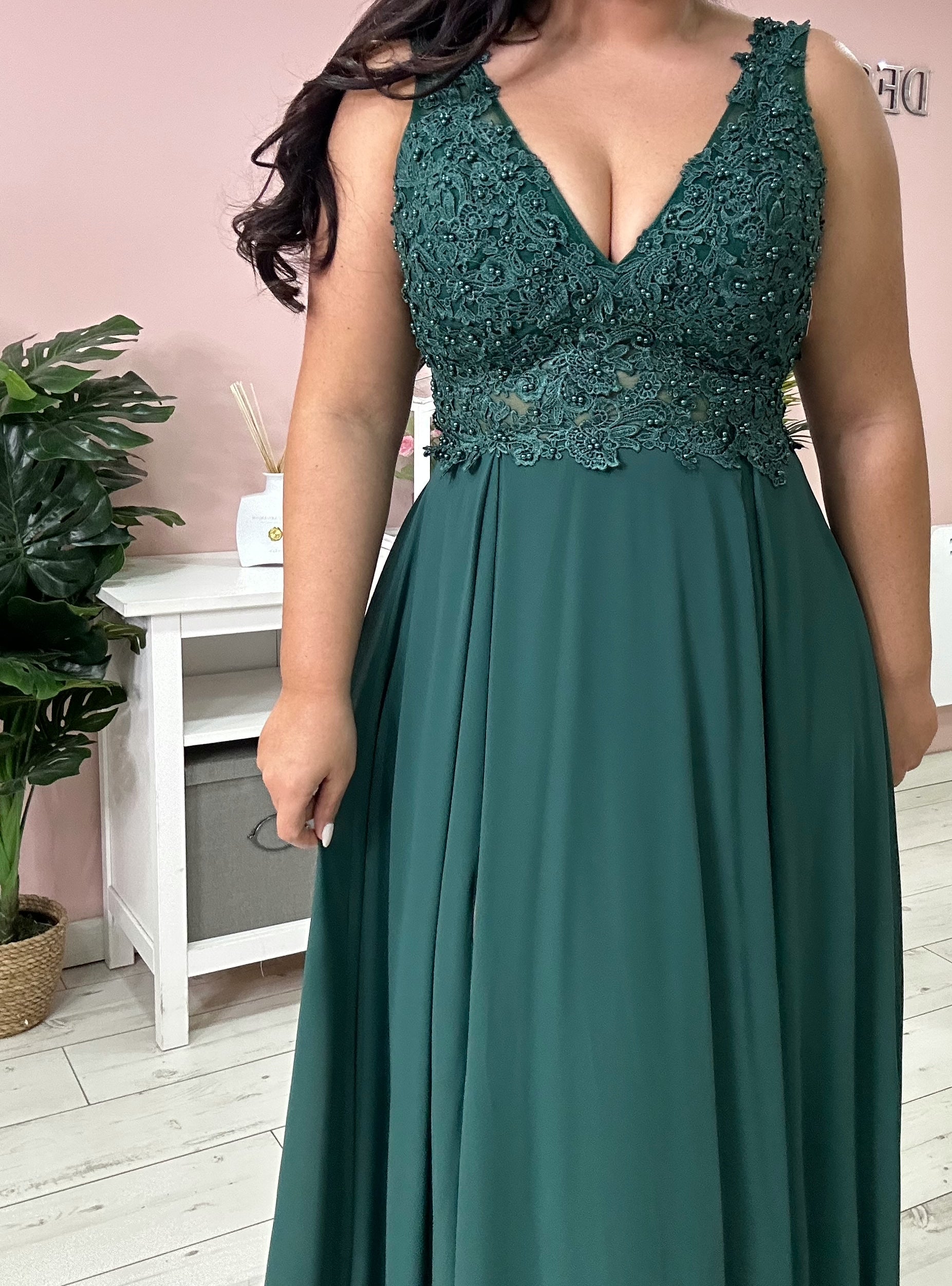 Robe de soirée 9306 vert foncé