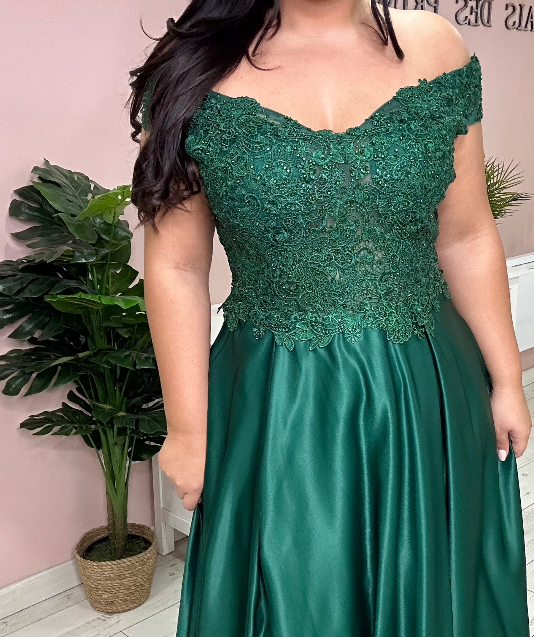 Robe de soirée 9259 vert foncé