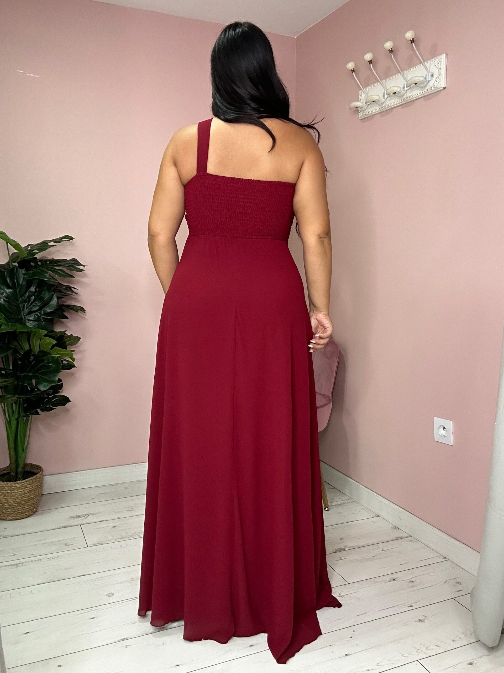 Robe de soirée 8962 bordeaux