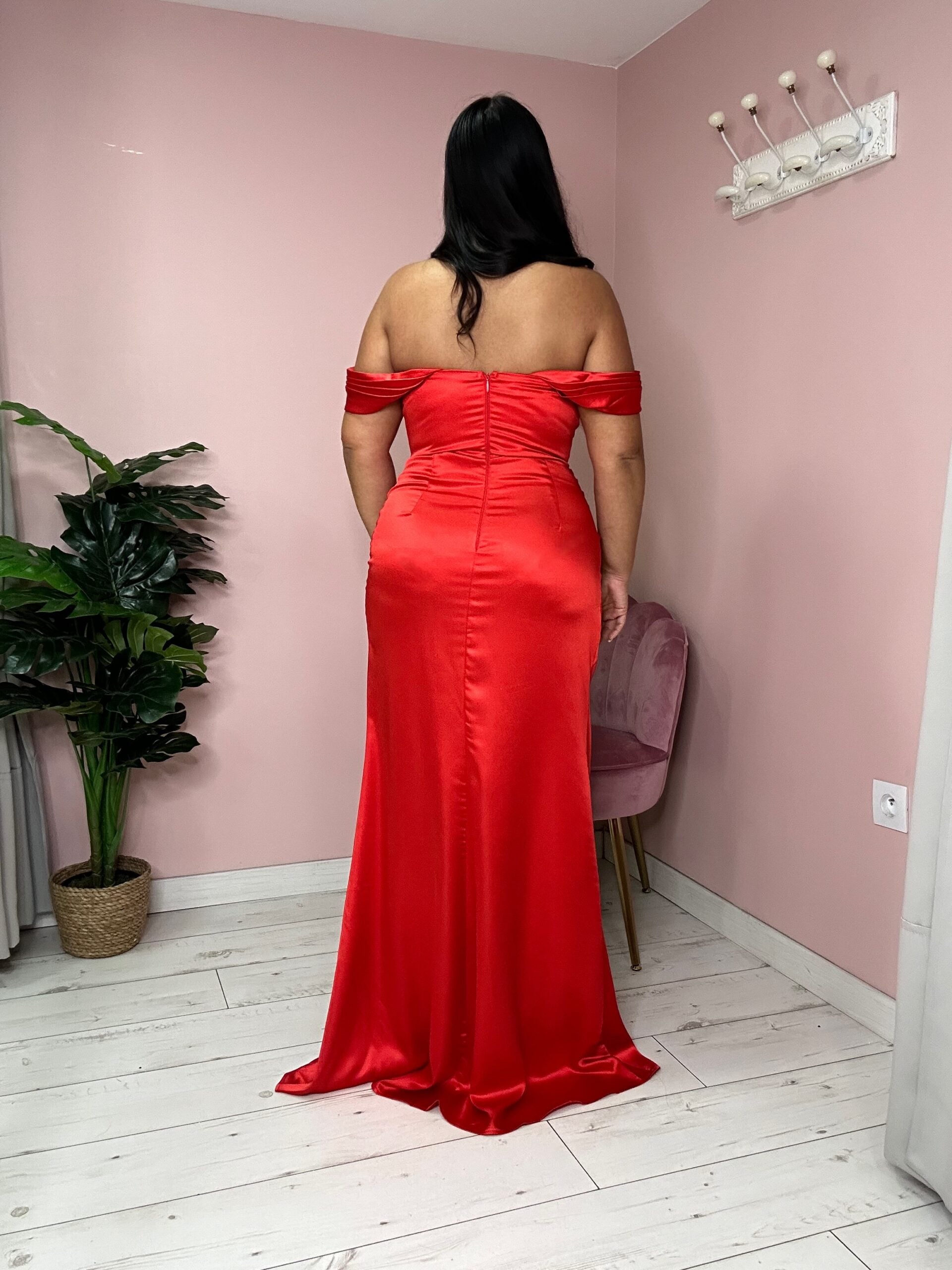 Robe de soirée 568803 rouge