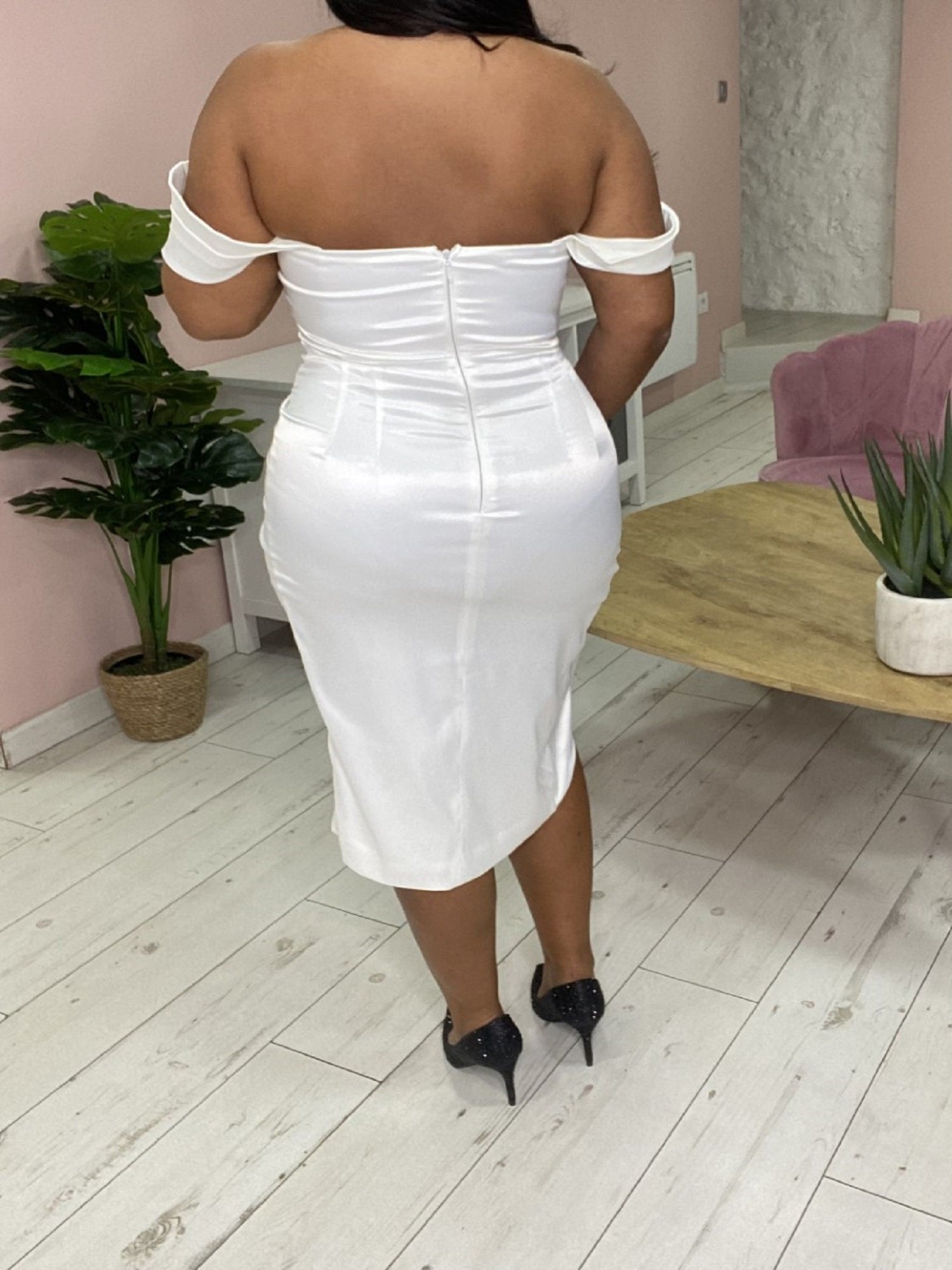 Robe de soirée s21220 blanc