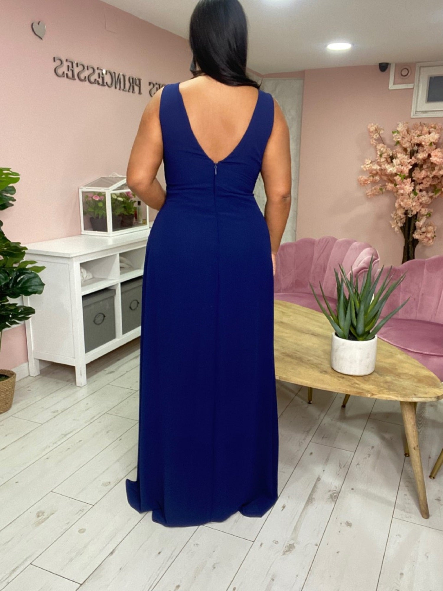 Robe de soirée 8827 bleu marine