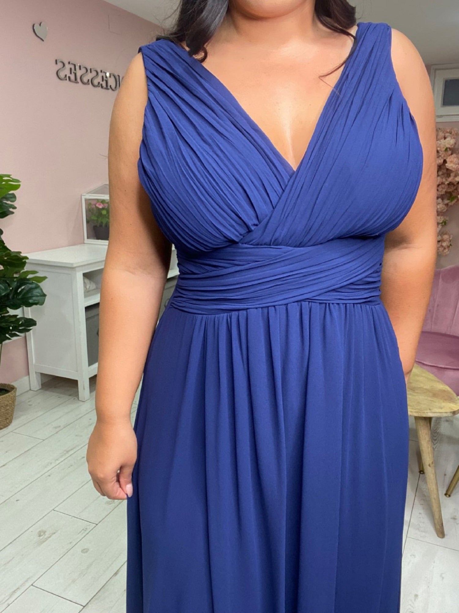 Robe de soirée 8827 bleu marine