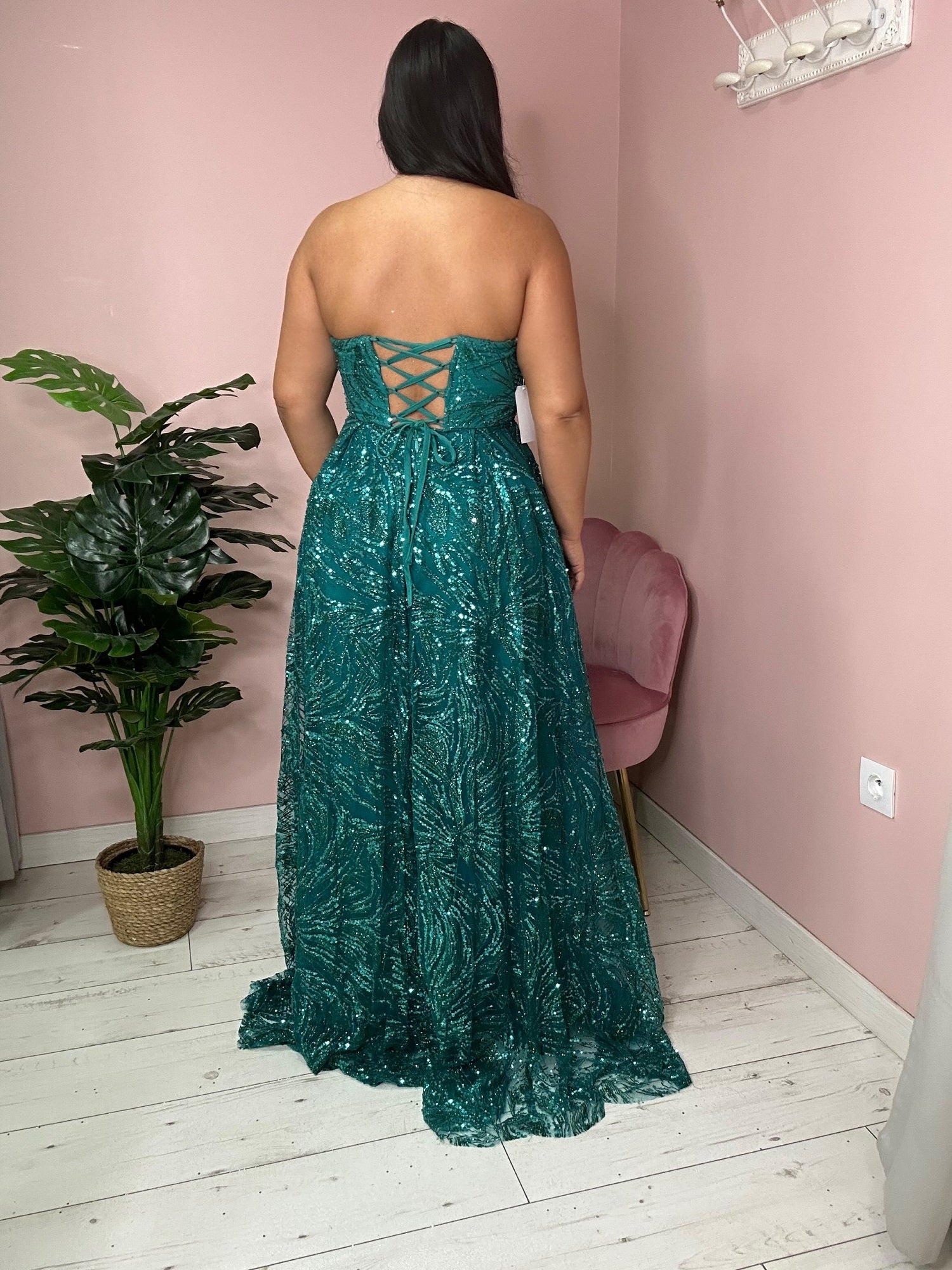 Robe de soirée 2350 vert foncé