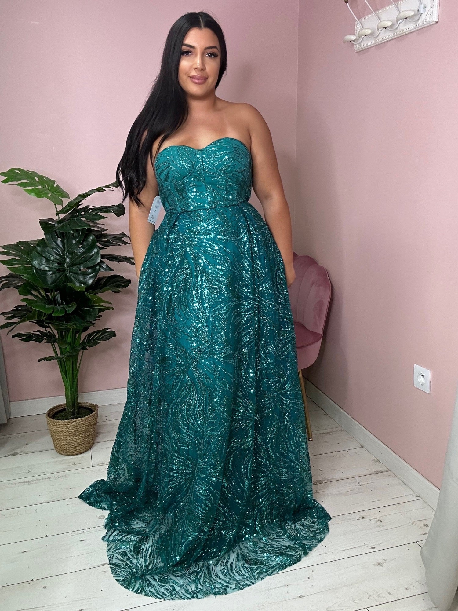 Robe de soirée 2350 vert foncé