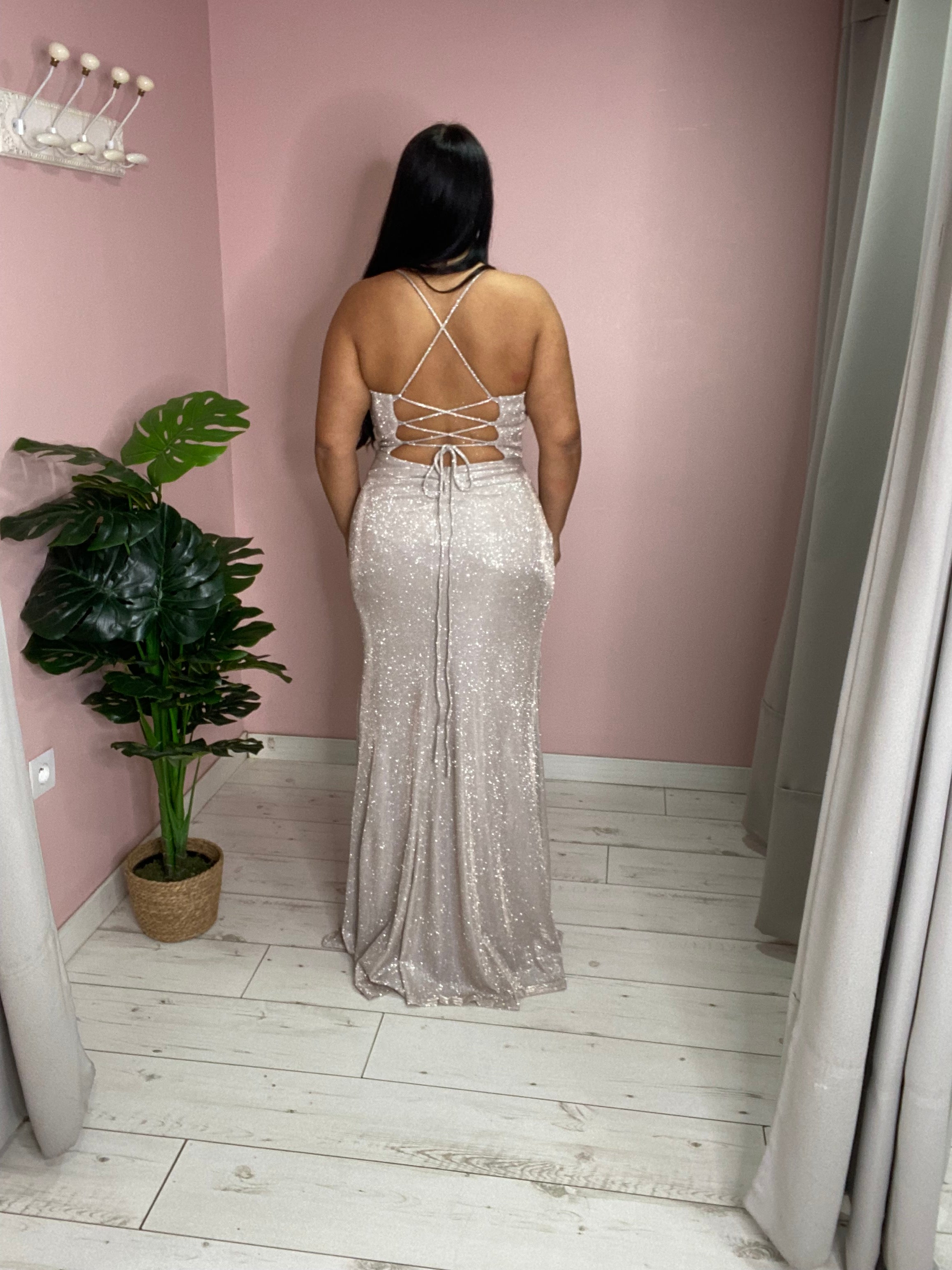 Robe de soirée 5002 argent