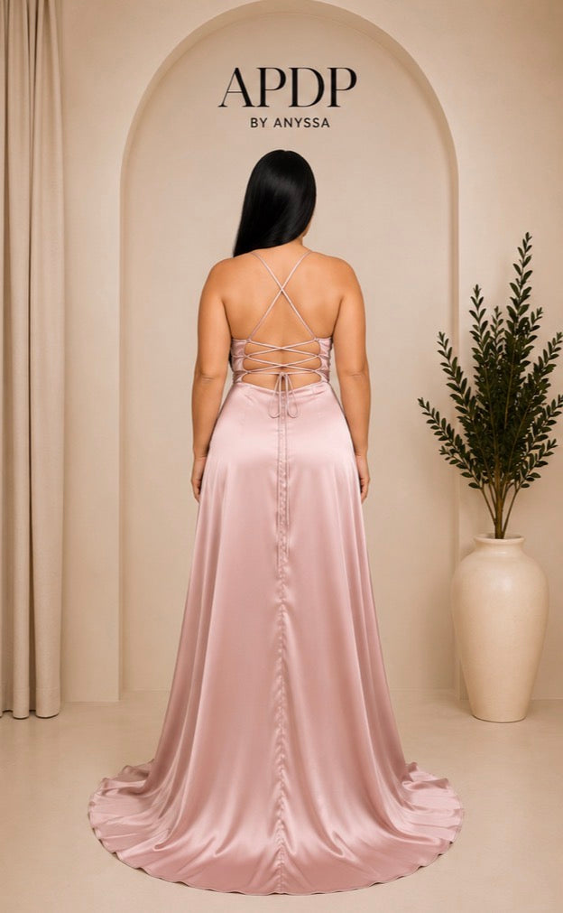 Robe de soirée 5063 vieux rose