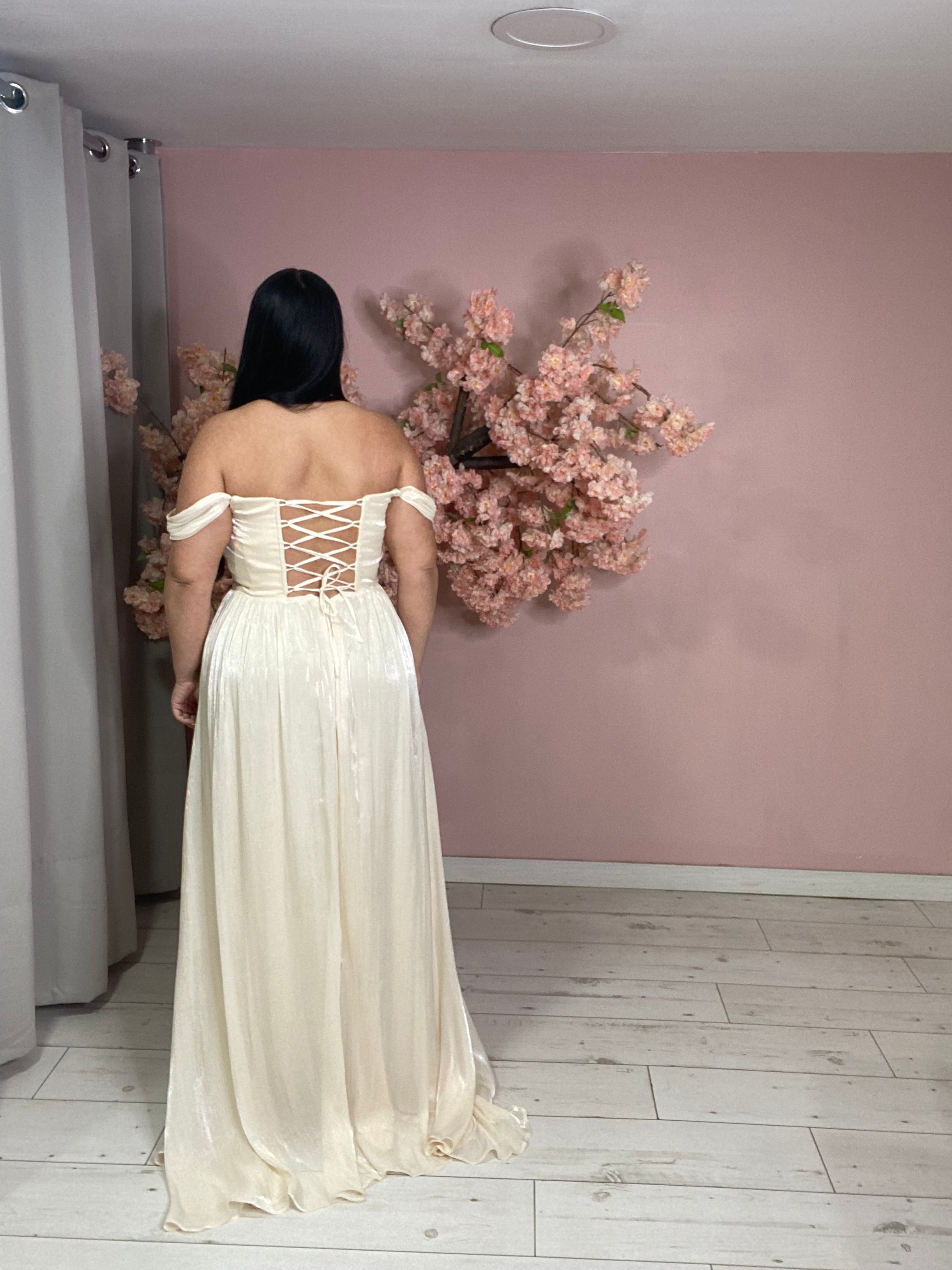 Robe de soirée 2533 beige