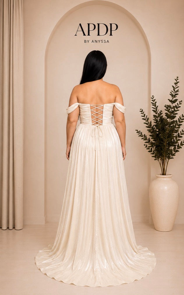 Robe de soirée 2533 beige