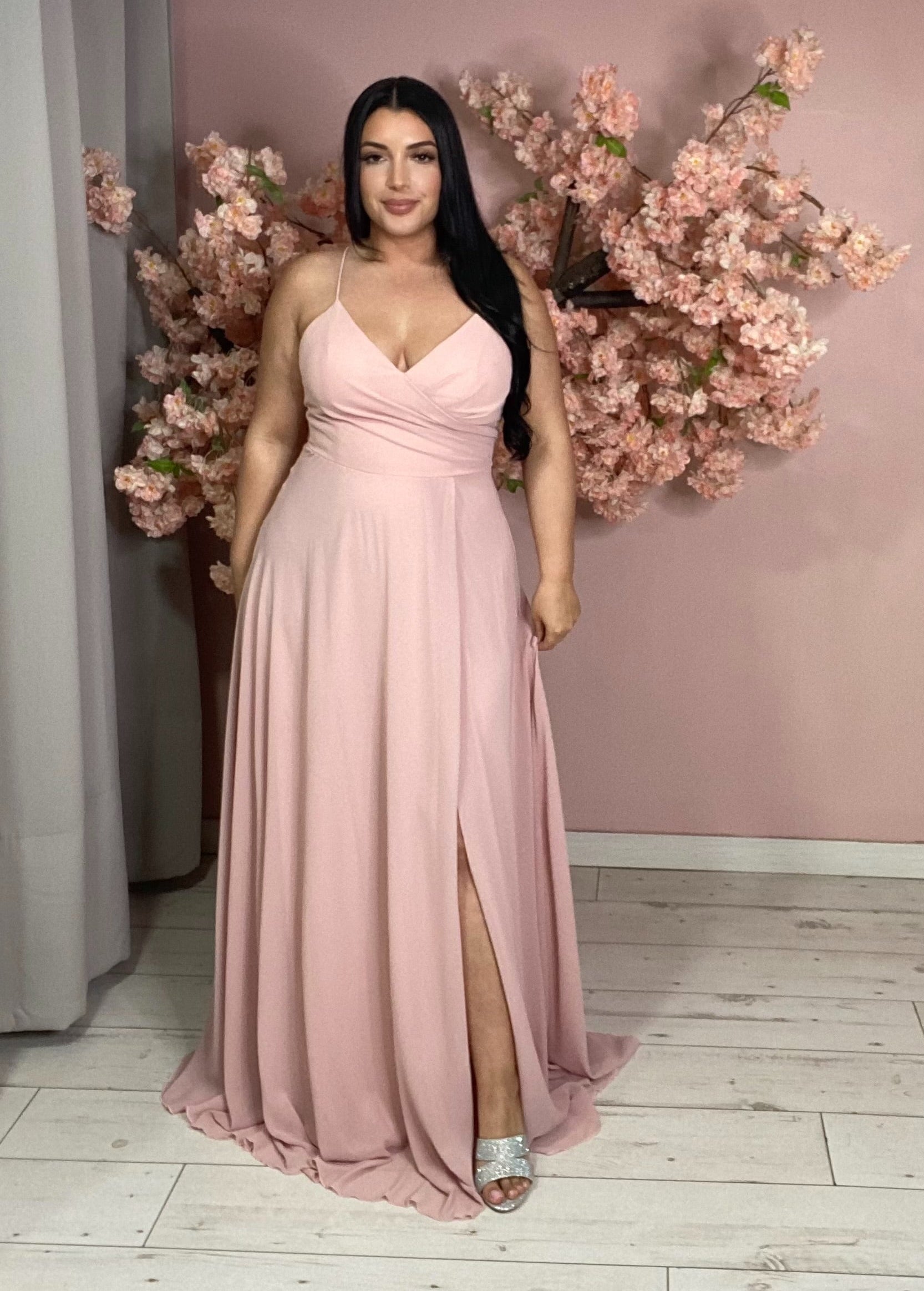 Robe de soirée 8995 vieux rose