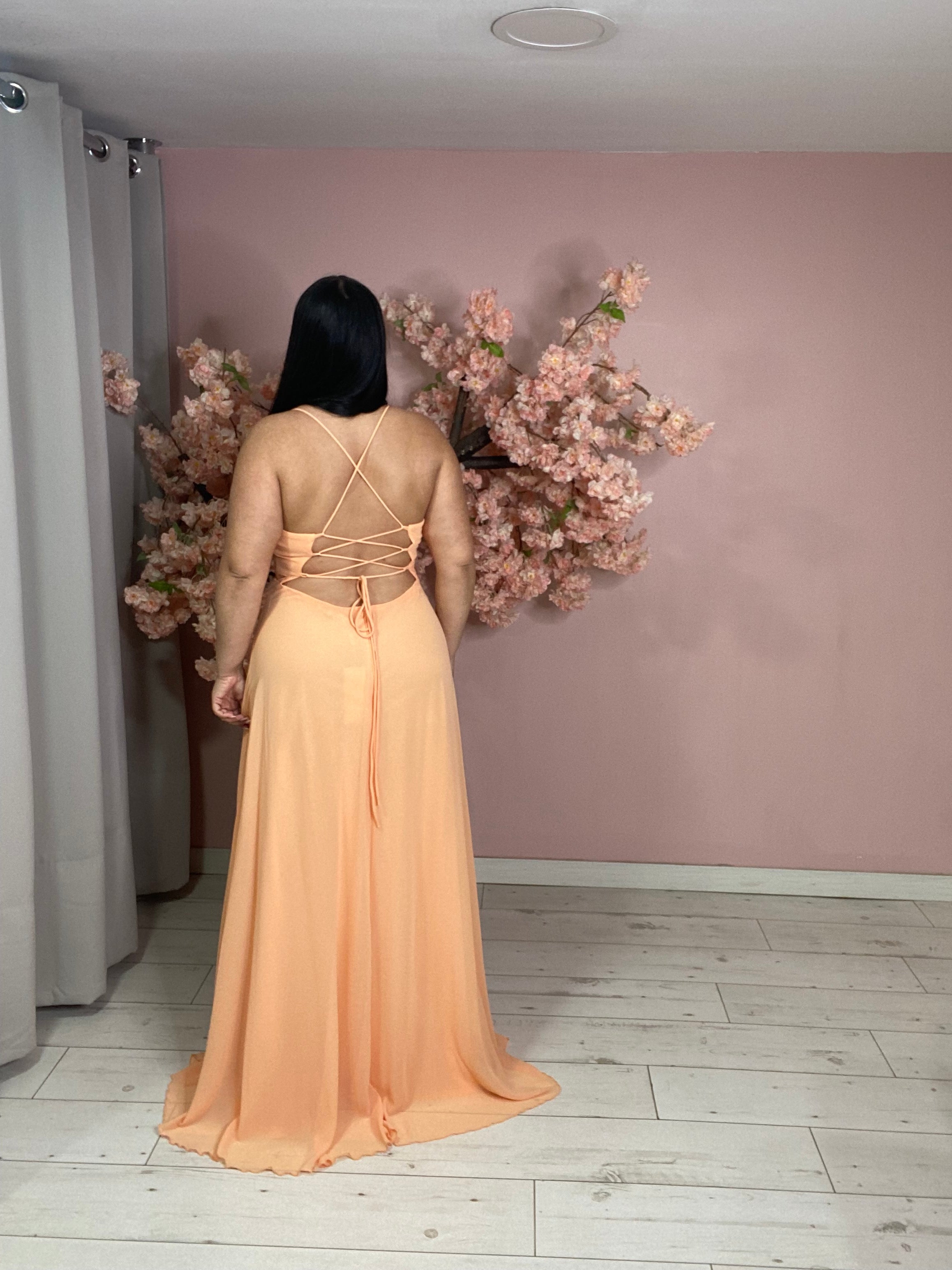 Robe de soirée 8995 orange