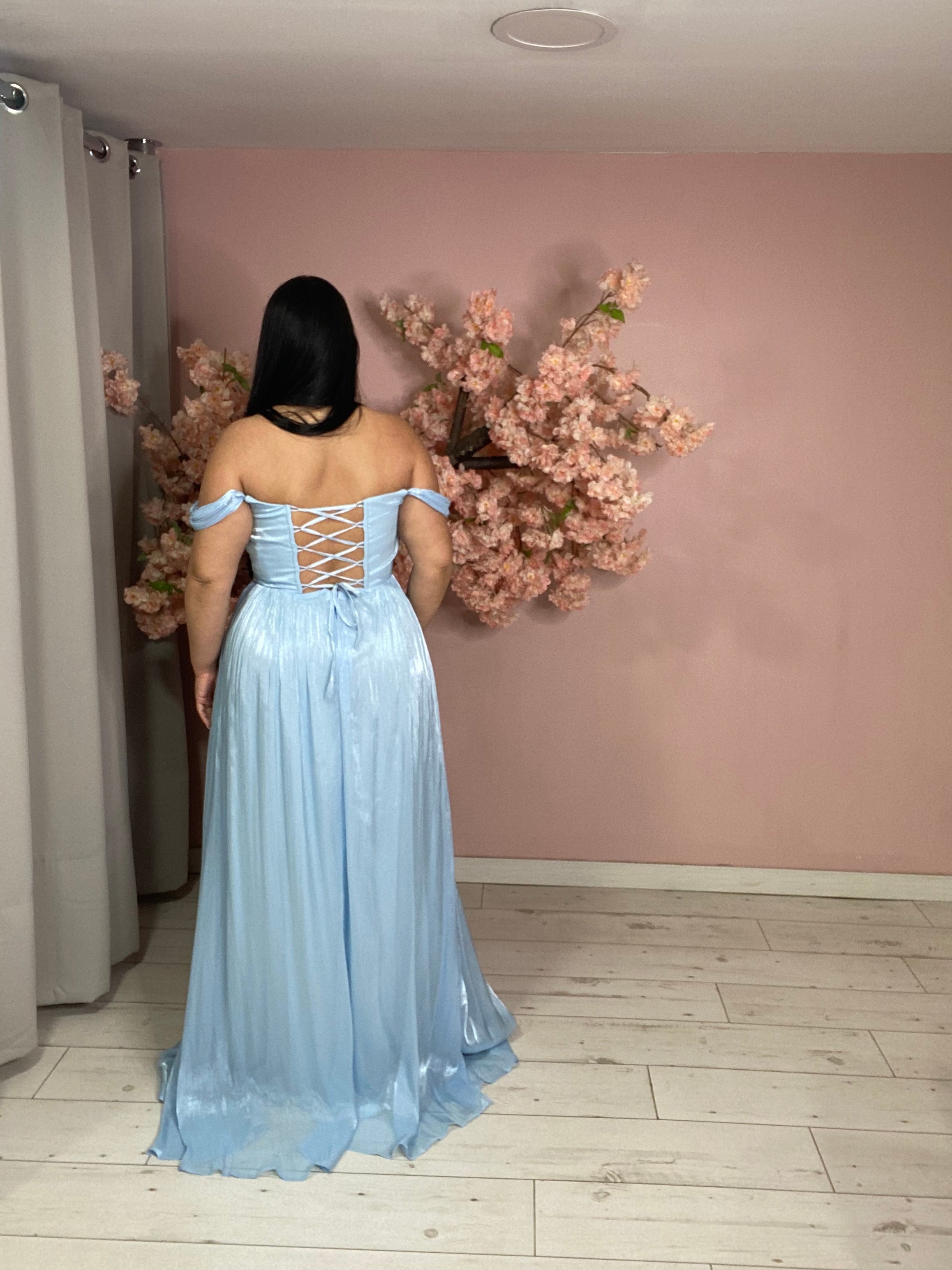 Robe de soirée 2533 bleu ciel