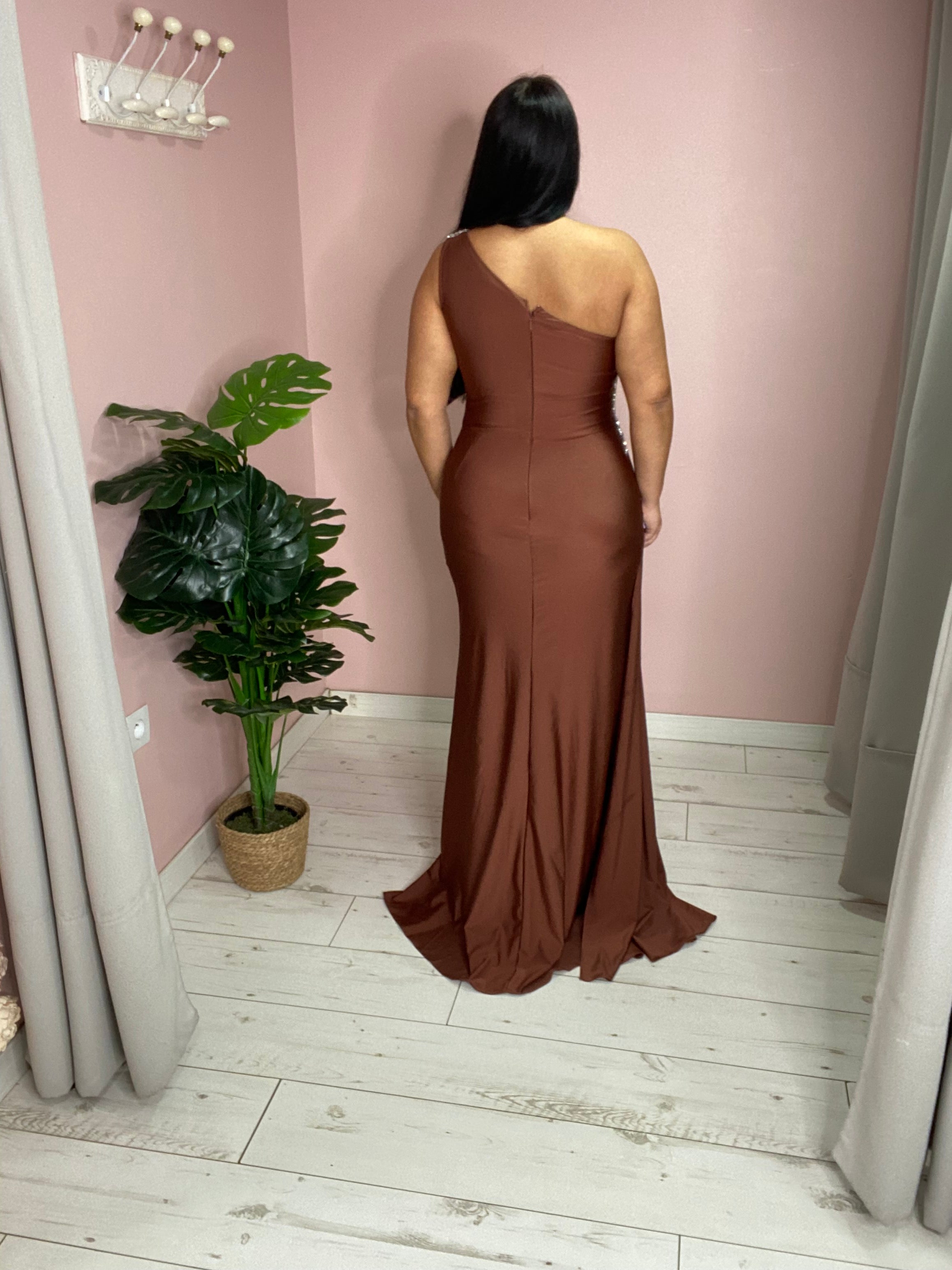 Robe de soirée 2447 marron