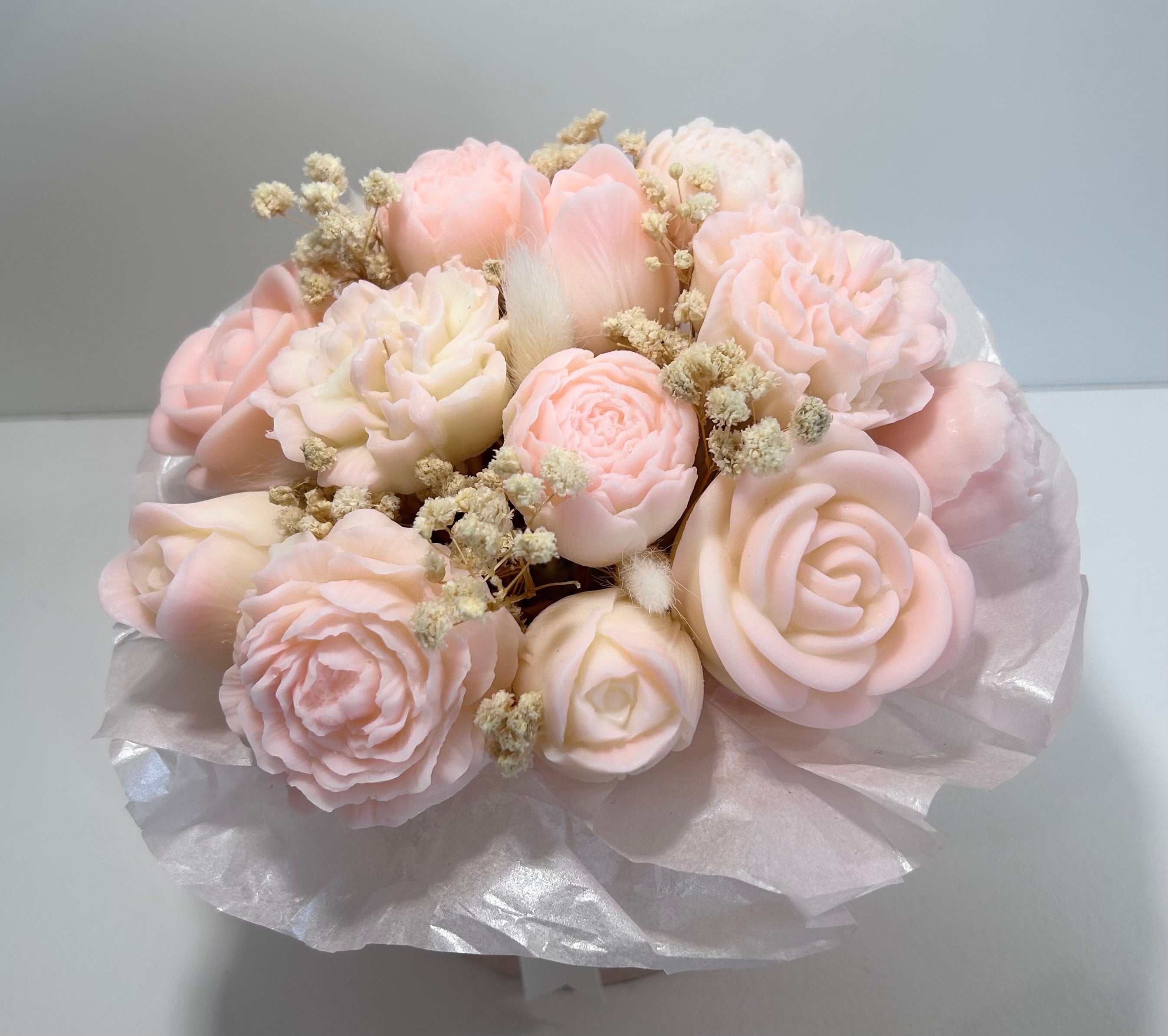 BOUQUET DE FONDANTS PARFUMES ROSE PALE