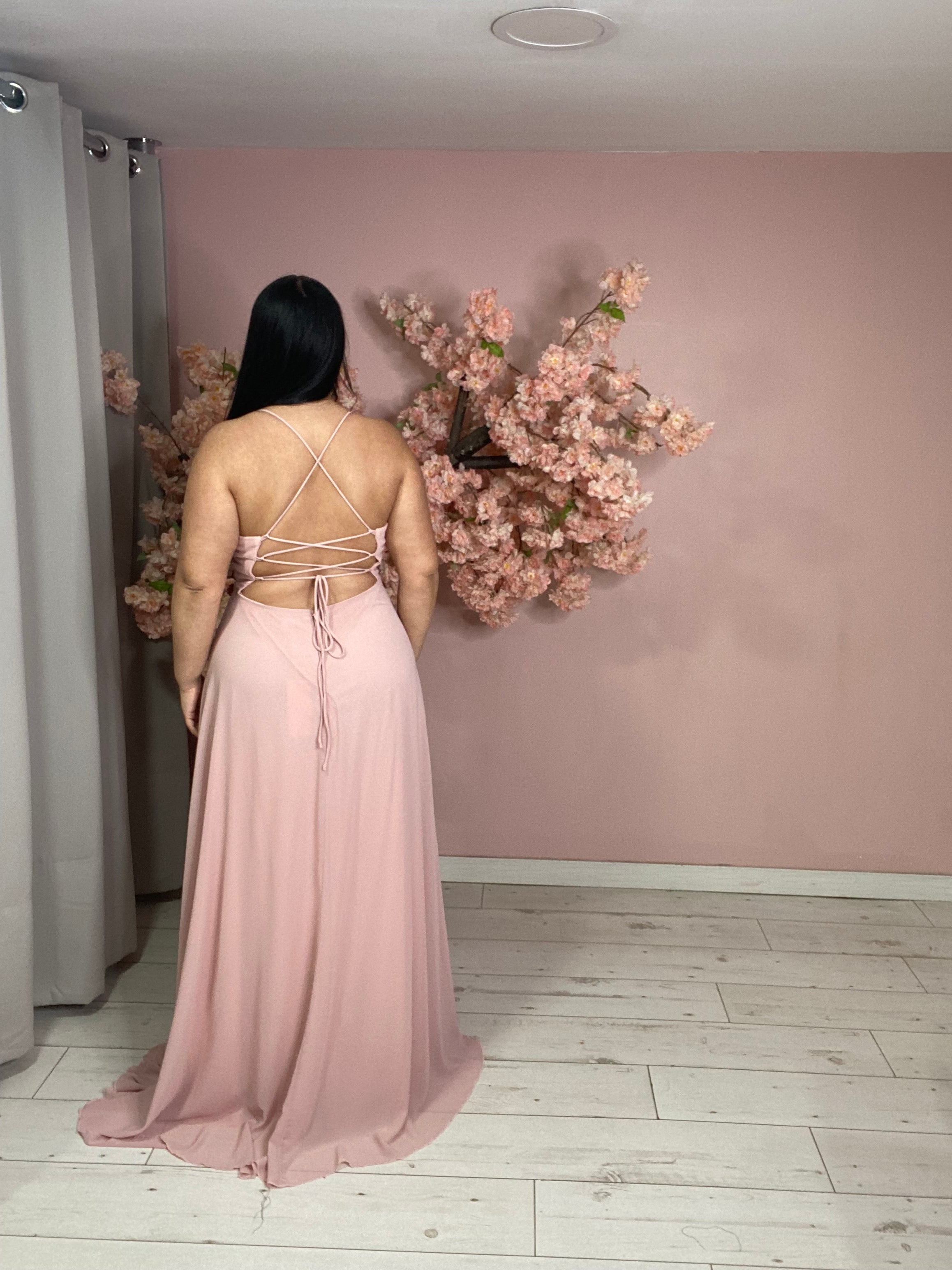Robe de soirée 8995 vieux rose