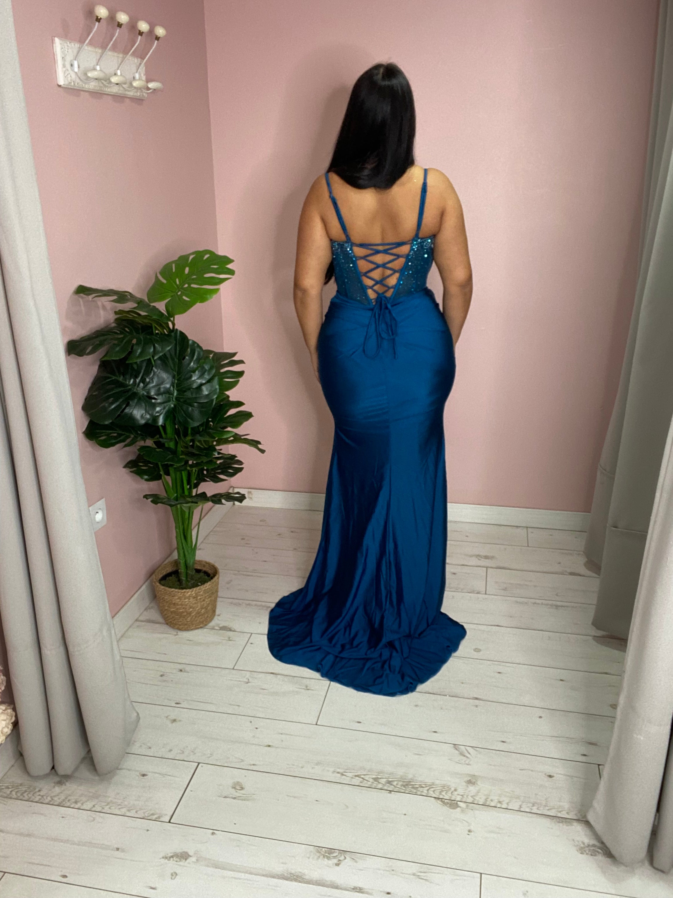 Robe de soirée 5002 bleu marine